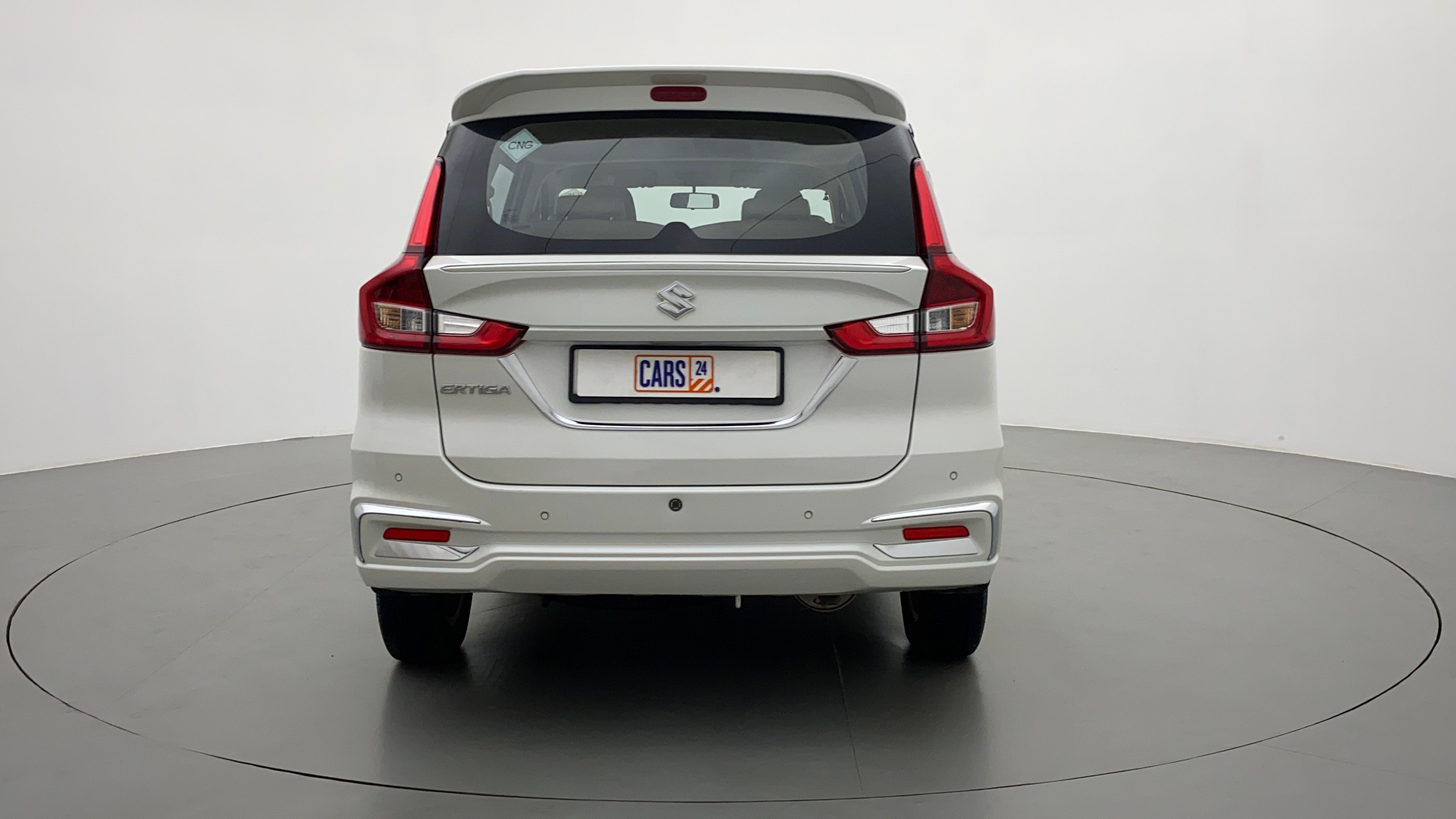 Rear view of a Maruti Suzuki Ertiga