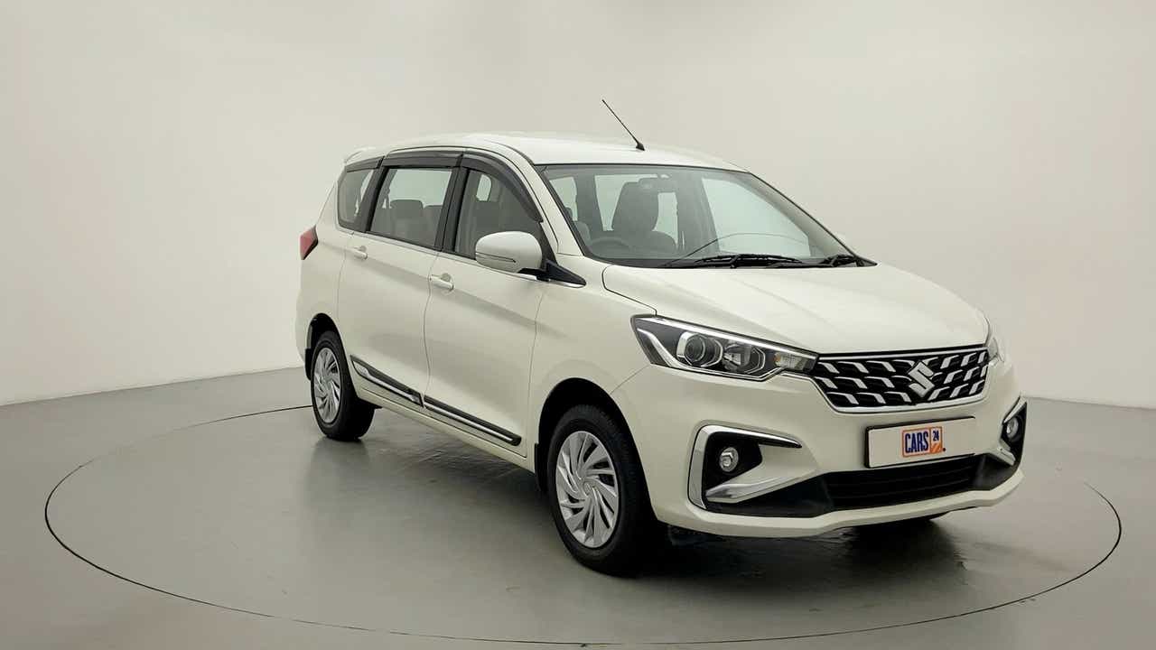 Front three-quarter view of a Maruti Suzuki Ertiga