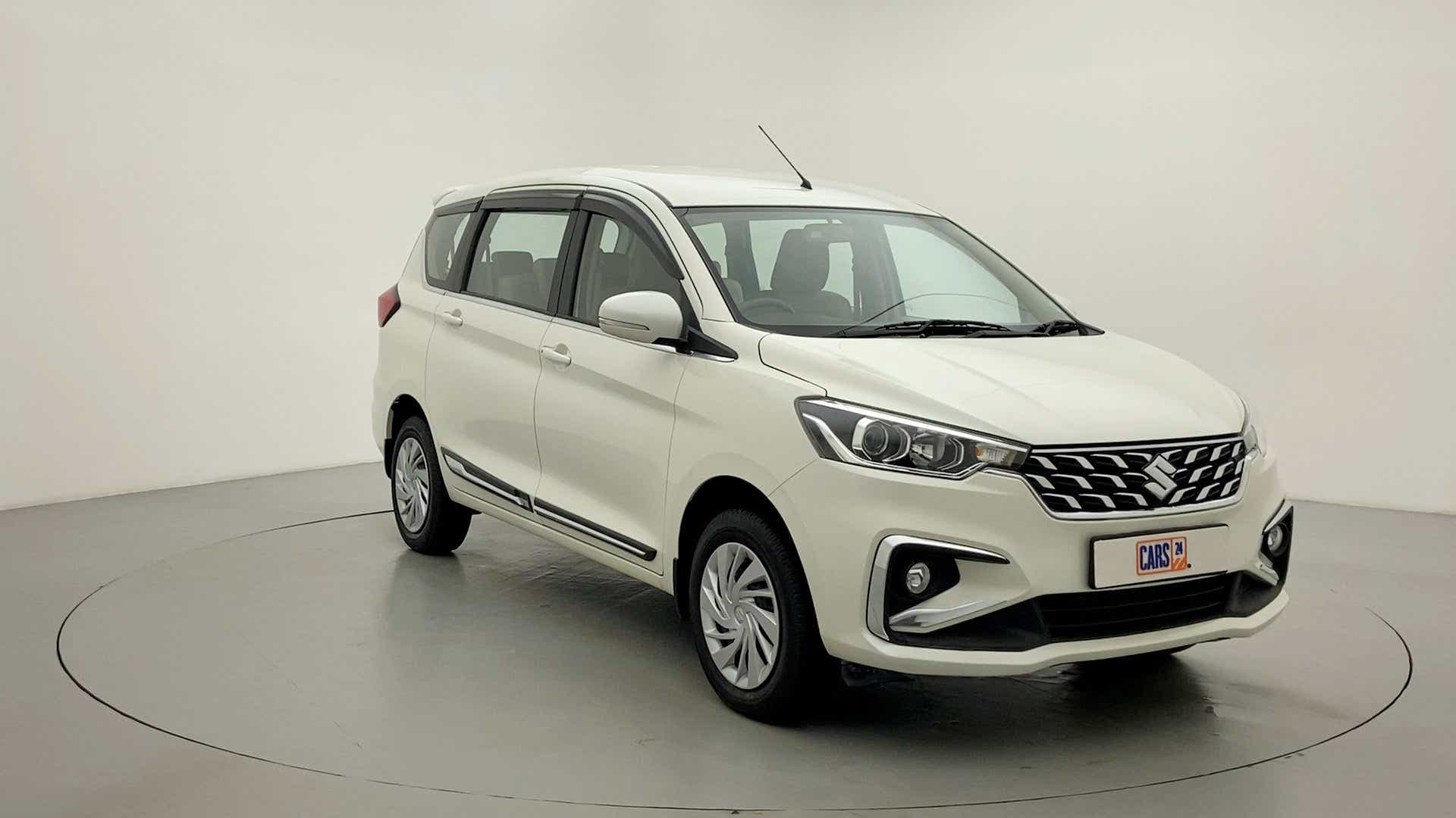 Front three-quarter view of a Maruti Suzuki Ertiga