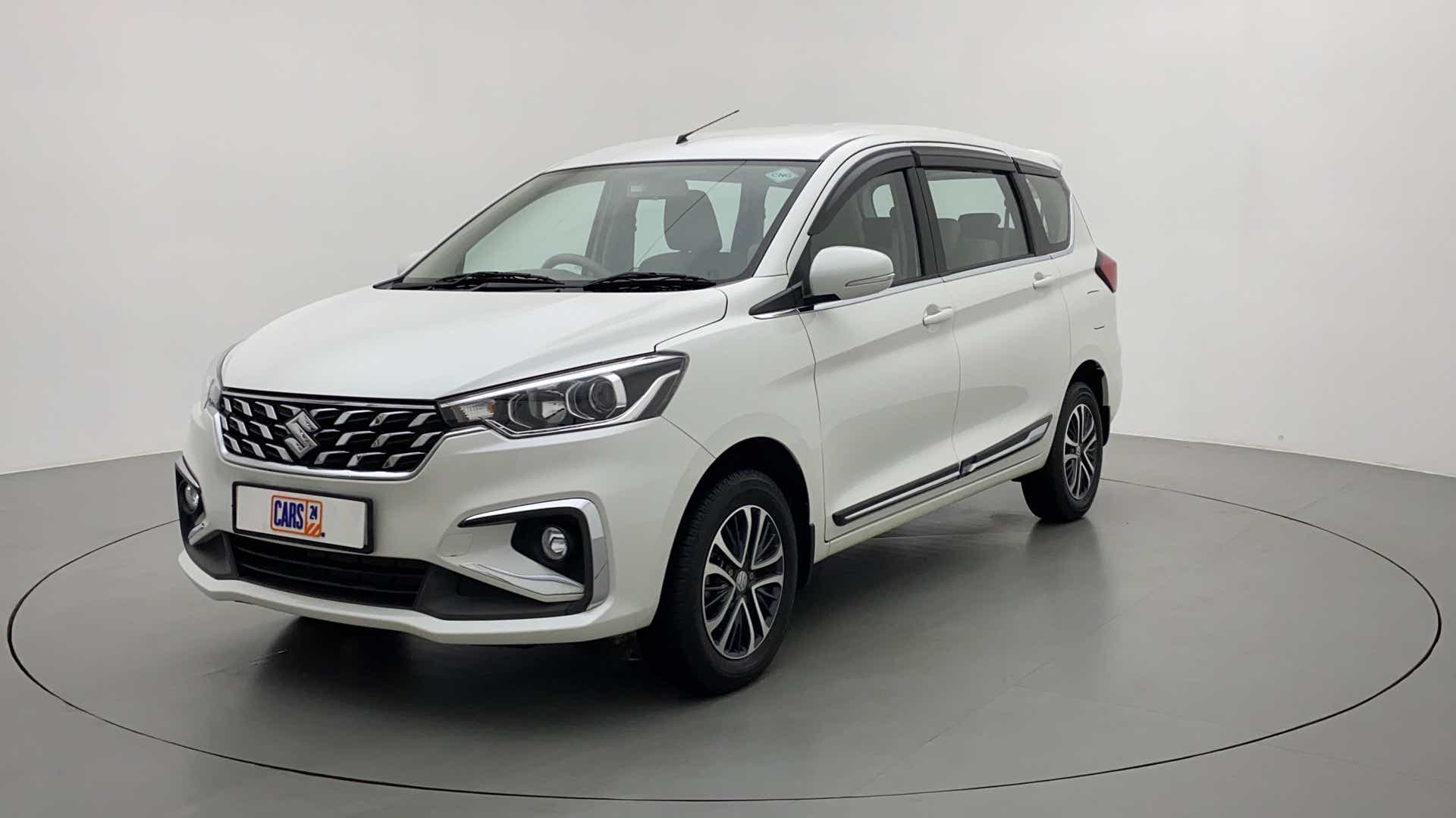 Front three-quarter view of a Maruti Suzuki Ertiga