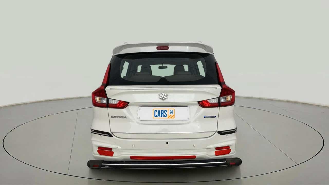 Rear view of a Maruti Suzuki Ertiga