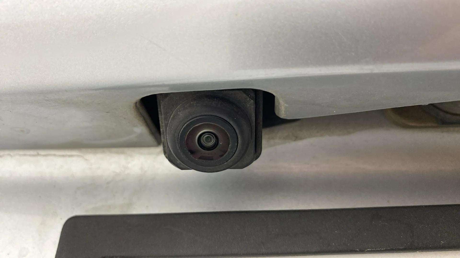 Close-up of a rear camera on a Maruti Suzuki Ertiga