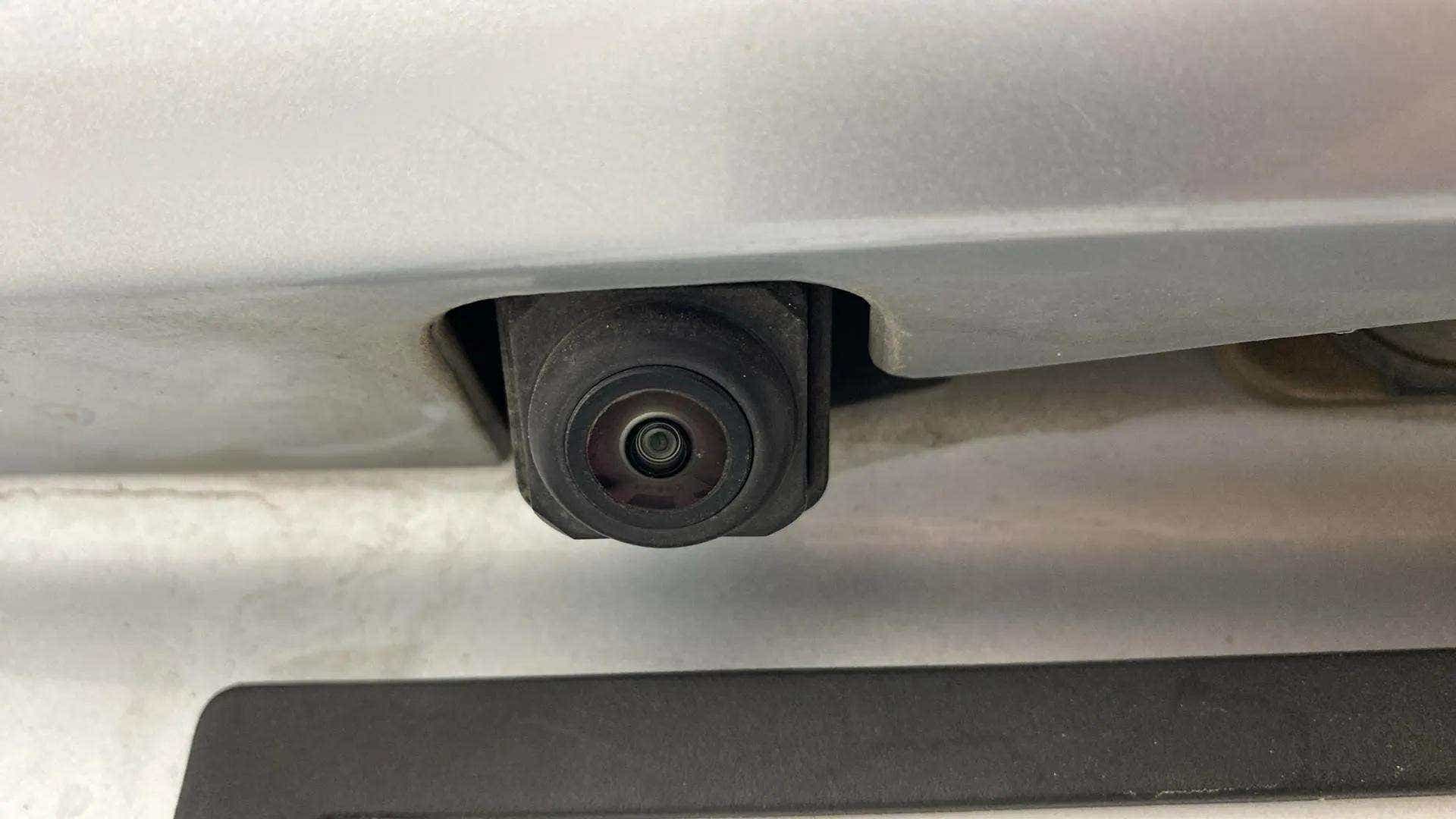 Close-up of a rear camera on a Maruti Suzuki Ertiga