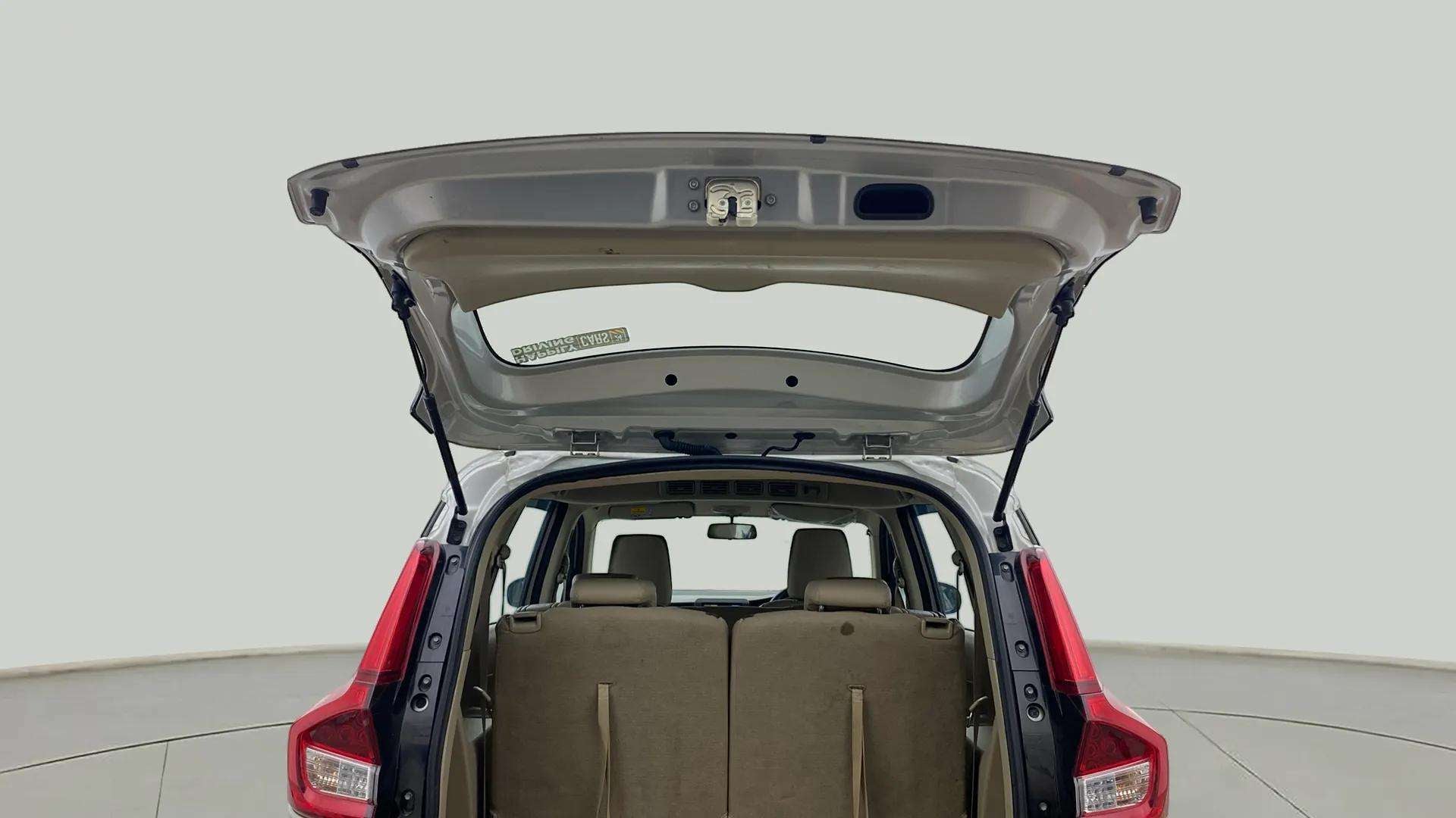 Open tailgate view of a Maruti Suzuki Ertiga