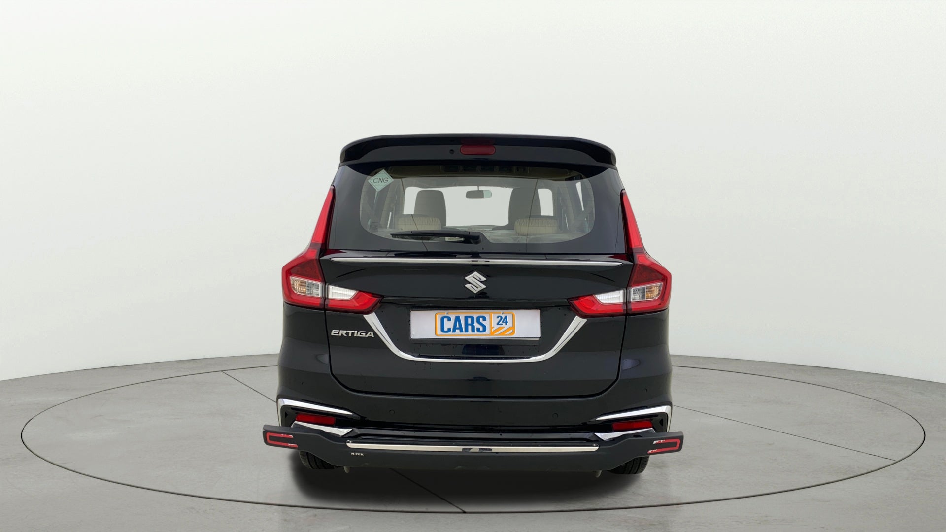 Rear view of a Maruti Suzuki Ertiga