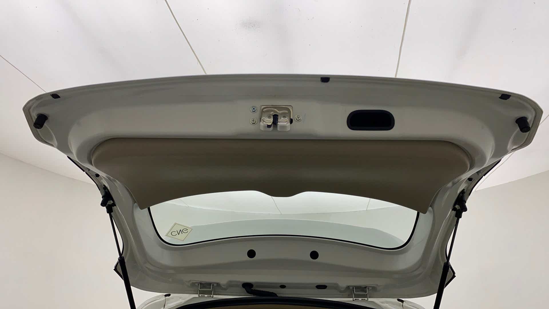 Inside view of the boot lid of a Maruti Suzuki Ertiga