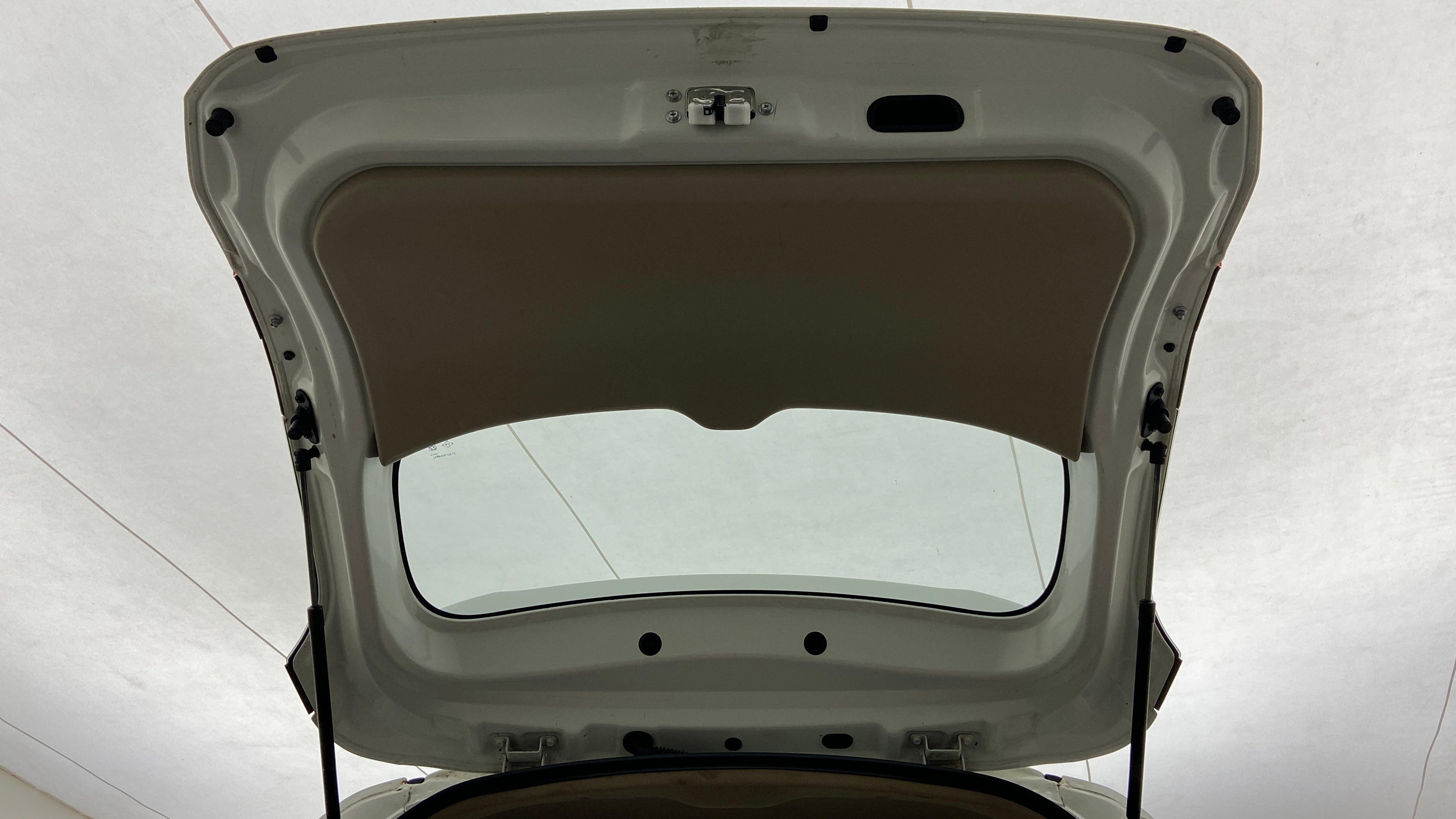 Open tailgate view of a Maruti Suzuki Ertiga