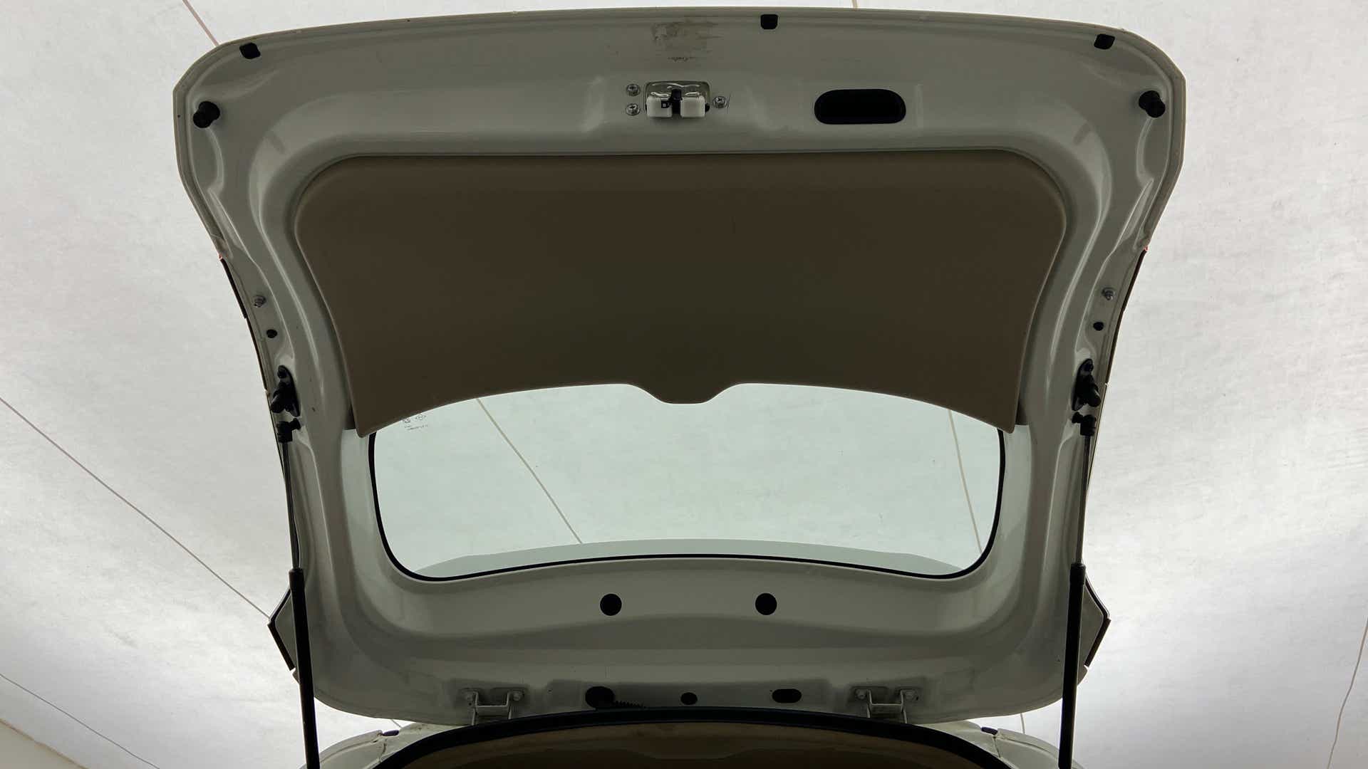 Open tailgate view of a Maruti Suzuki Ertiga