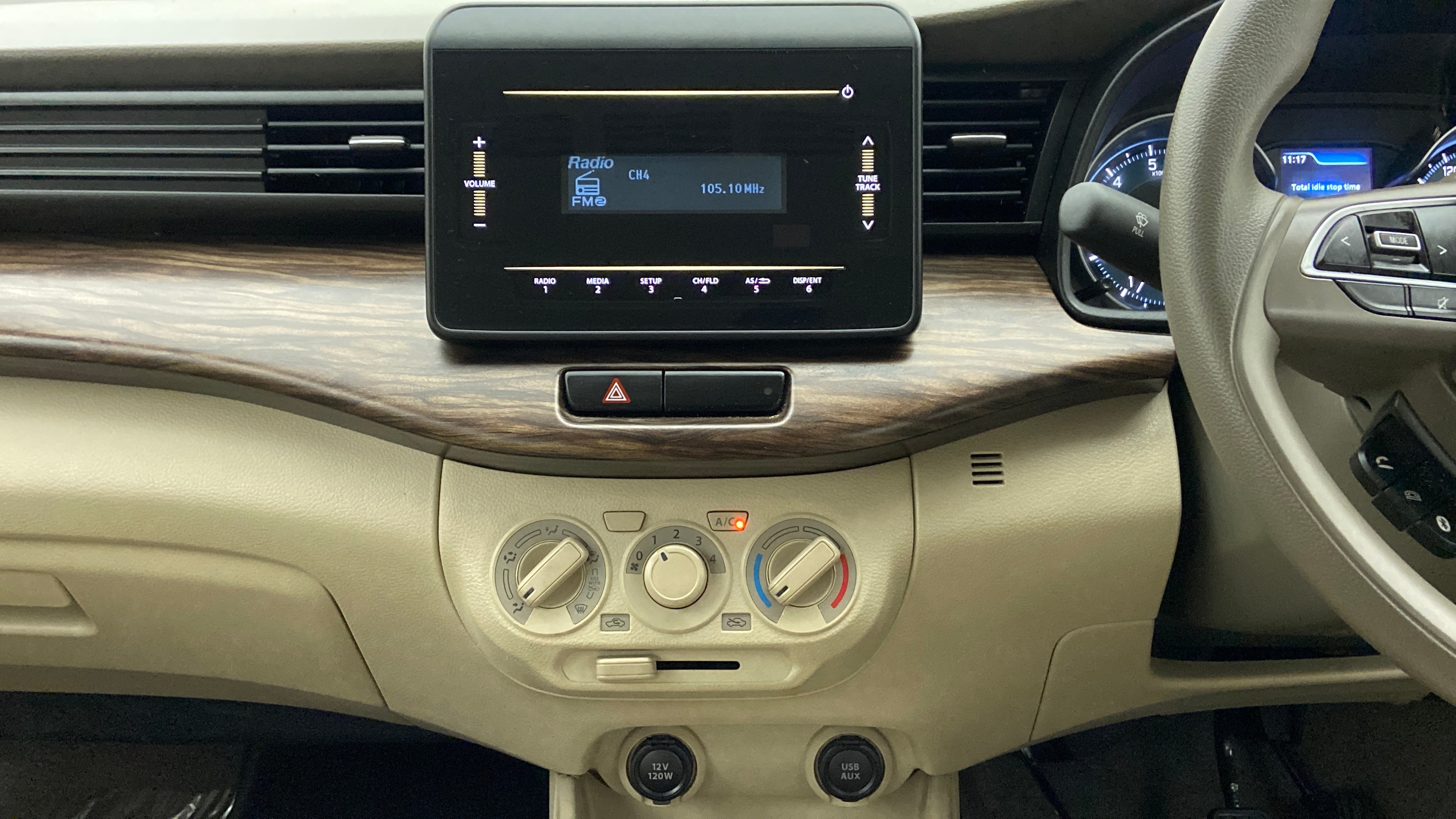 Interior dashboard of a Maruti Suzuki Ertiga