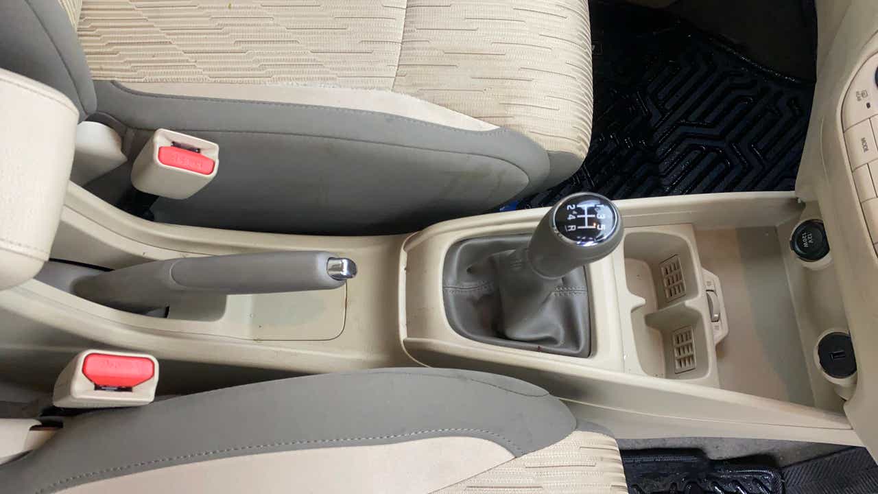 Center console and gear shift of a Maruti Suzuki Ertiga
