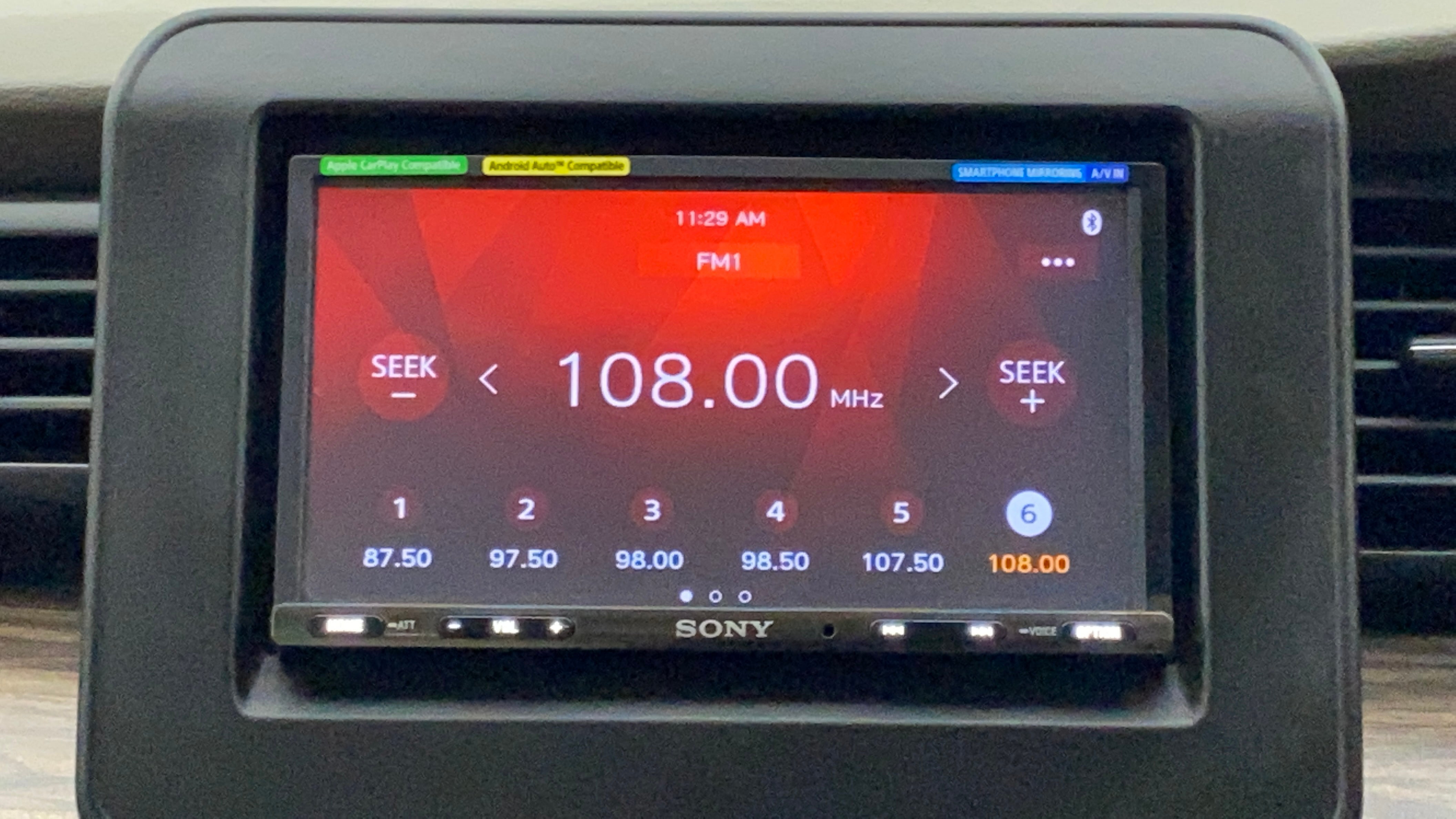 Infotainment display of a Maruti Suzuki Ertiga