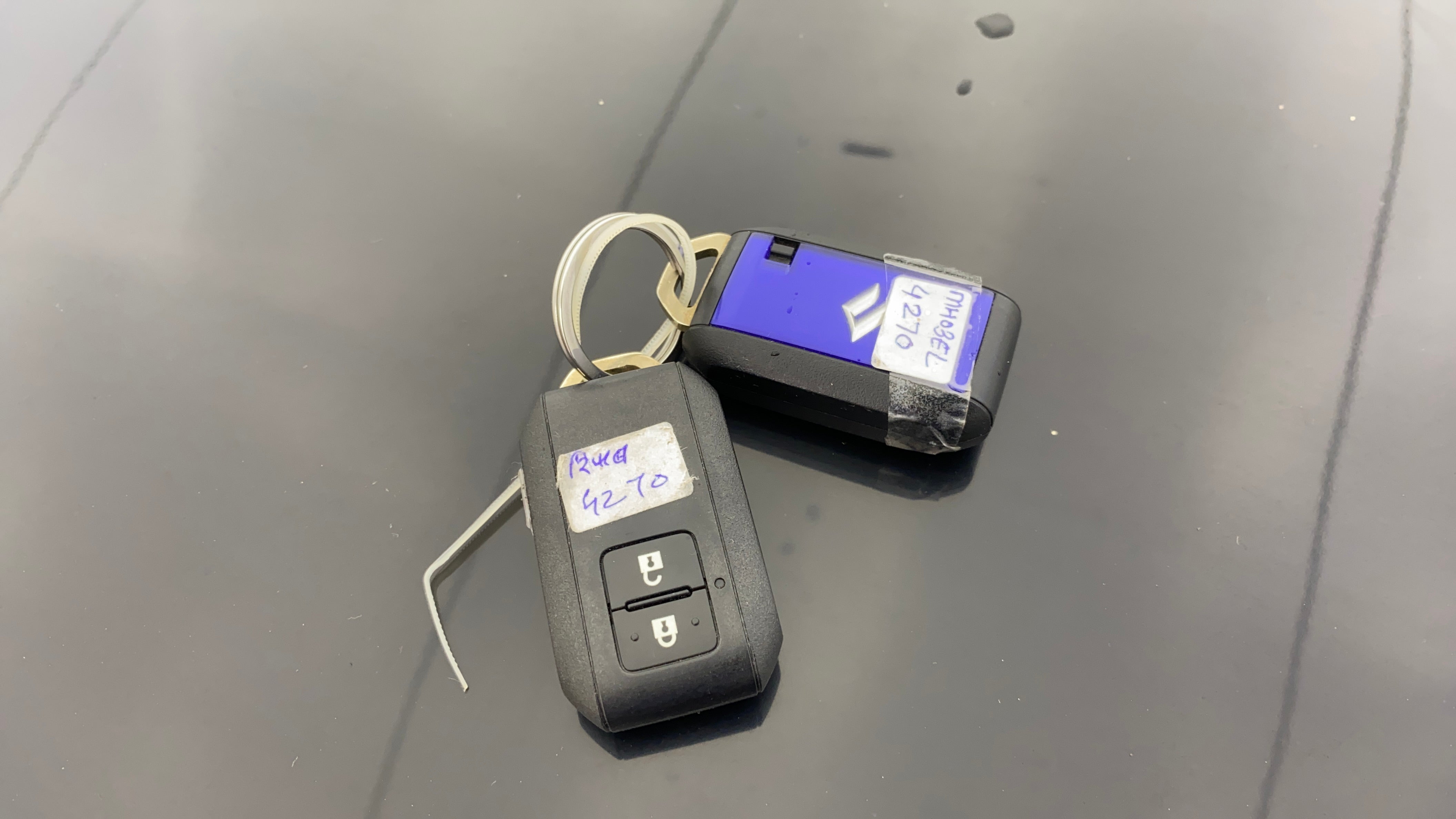 Car key fobs of a Maruti Suzuki Ertiga