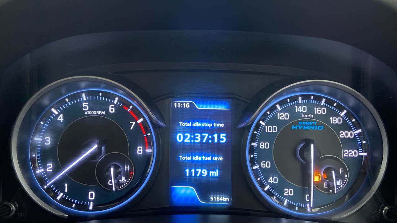 Instrument cluster of a Maruti Suzuki Ertiga smart hybrid