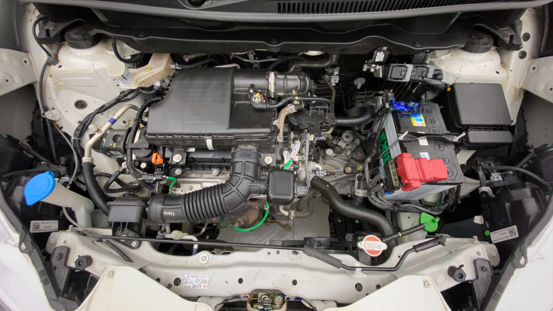 Engine bay of a Maruti Suzuki Ertiga