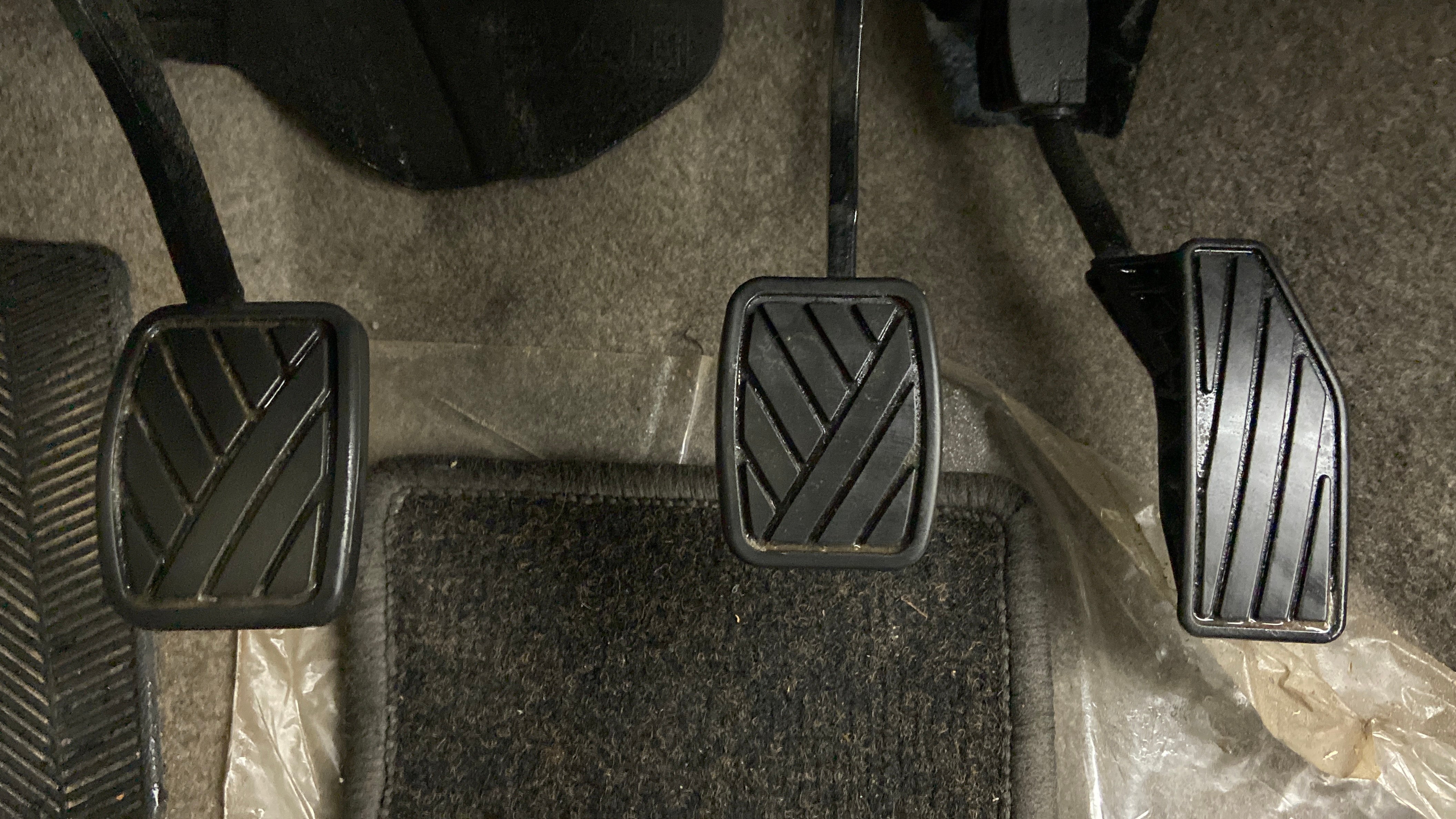 Foot pedals of a Maruti Suzuki Ertiga