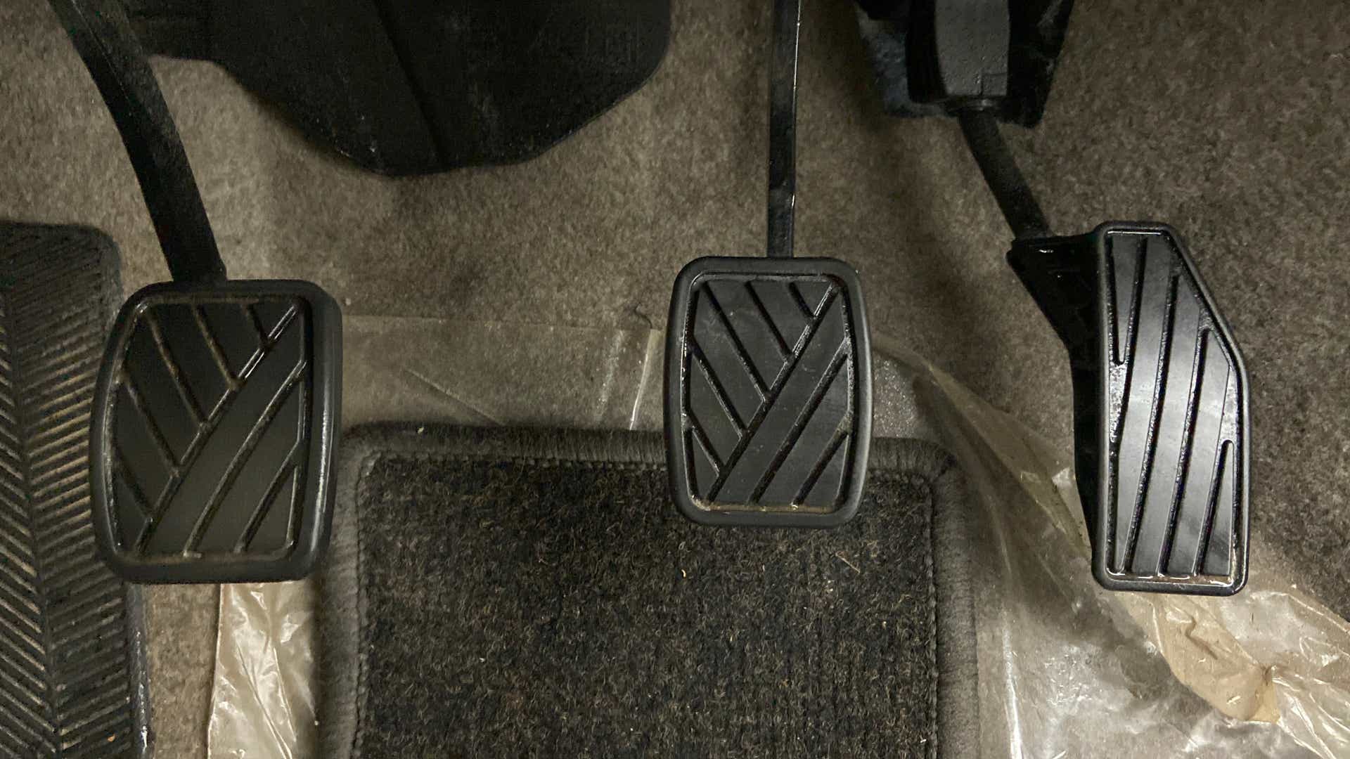 Foot pedals of a Maruti Suzuki Ertiga