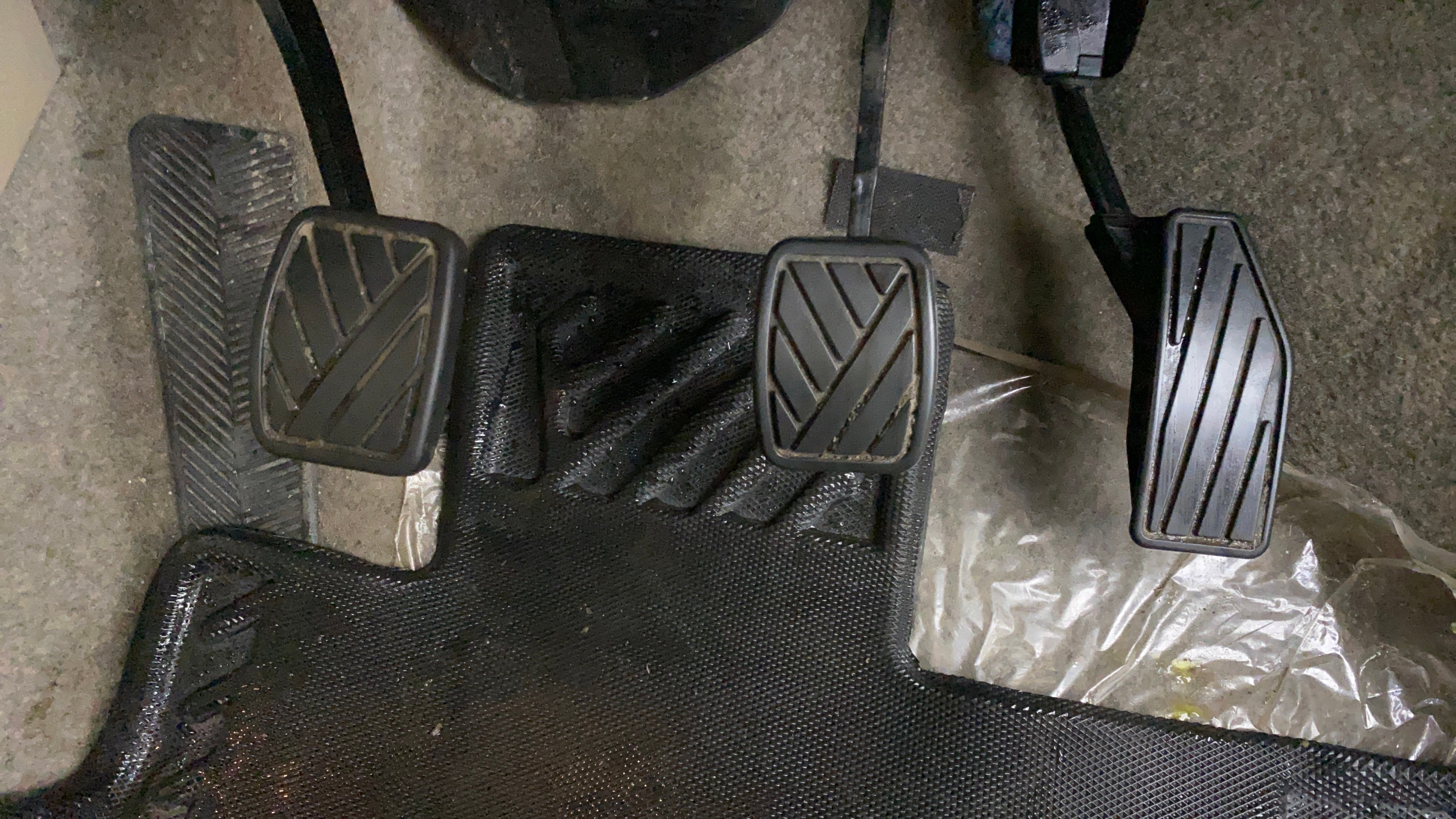 Pedal area of a Maruti Suzuki Ertiga