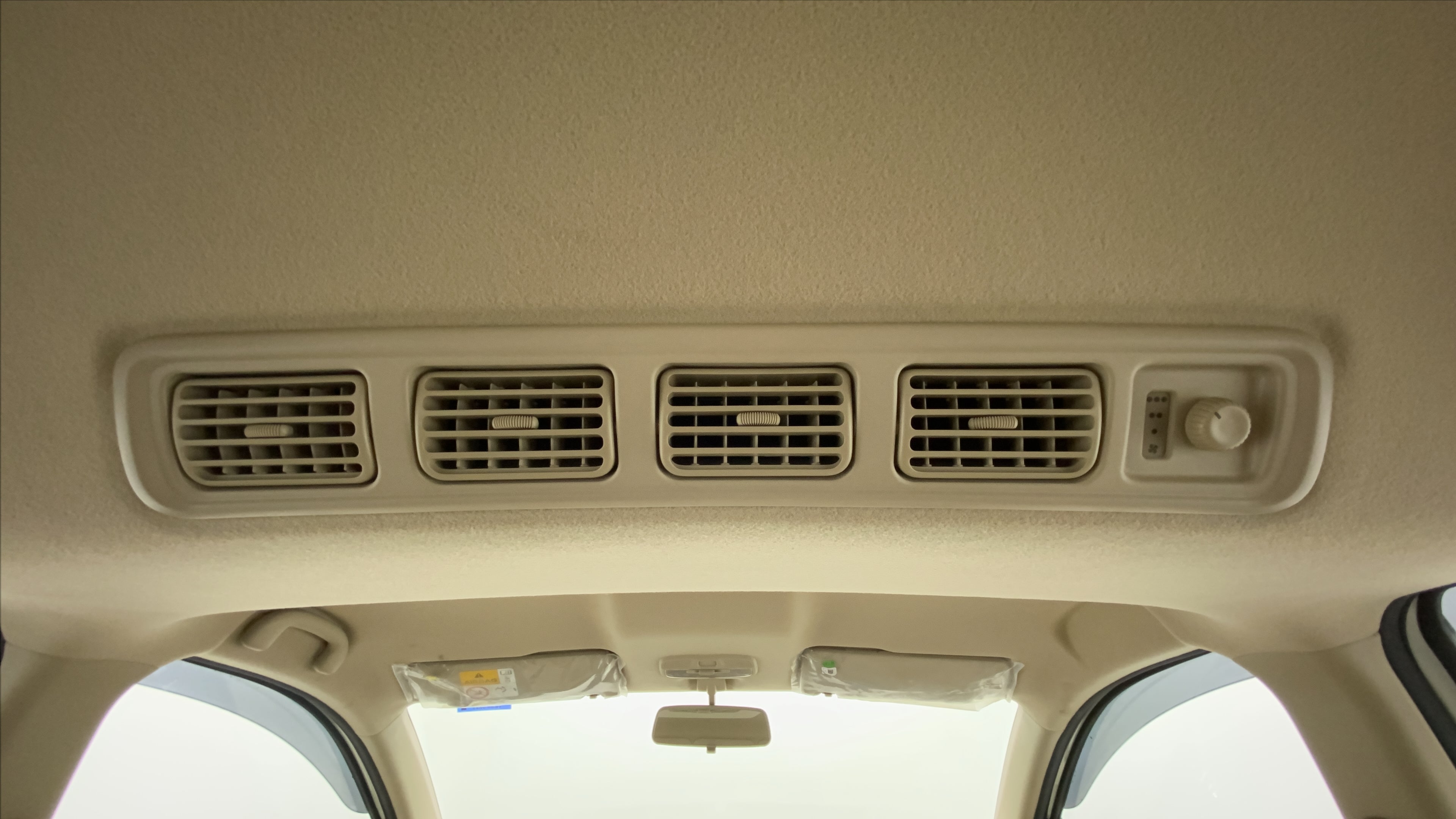 Roof ac vents of a Maruti Suzuki Ertiga