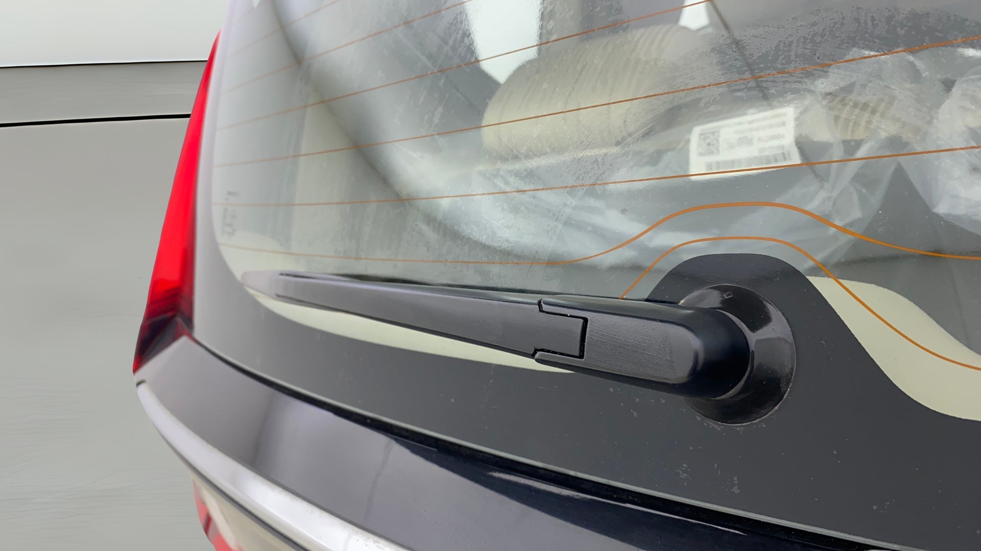 Rear wiper view of a Maruti Suzuki Ertiga