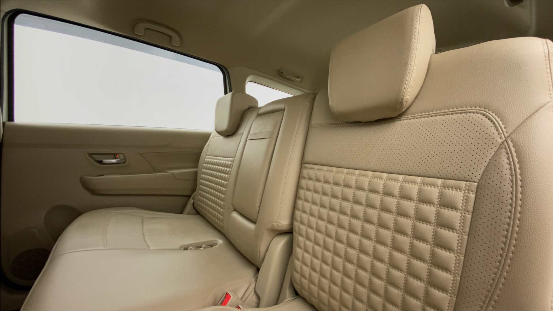 Rear seat interior of a Maruti Suzuki Ertiga