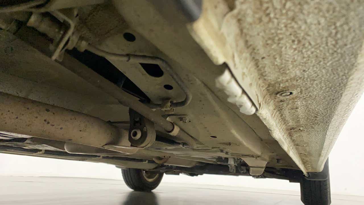 Undercarriage view of a Maruti Suzuki Ertiga