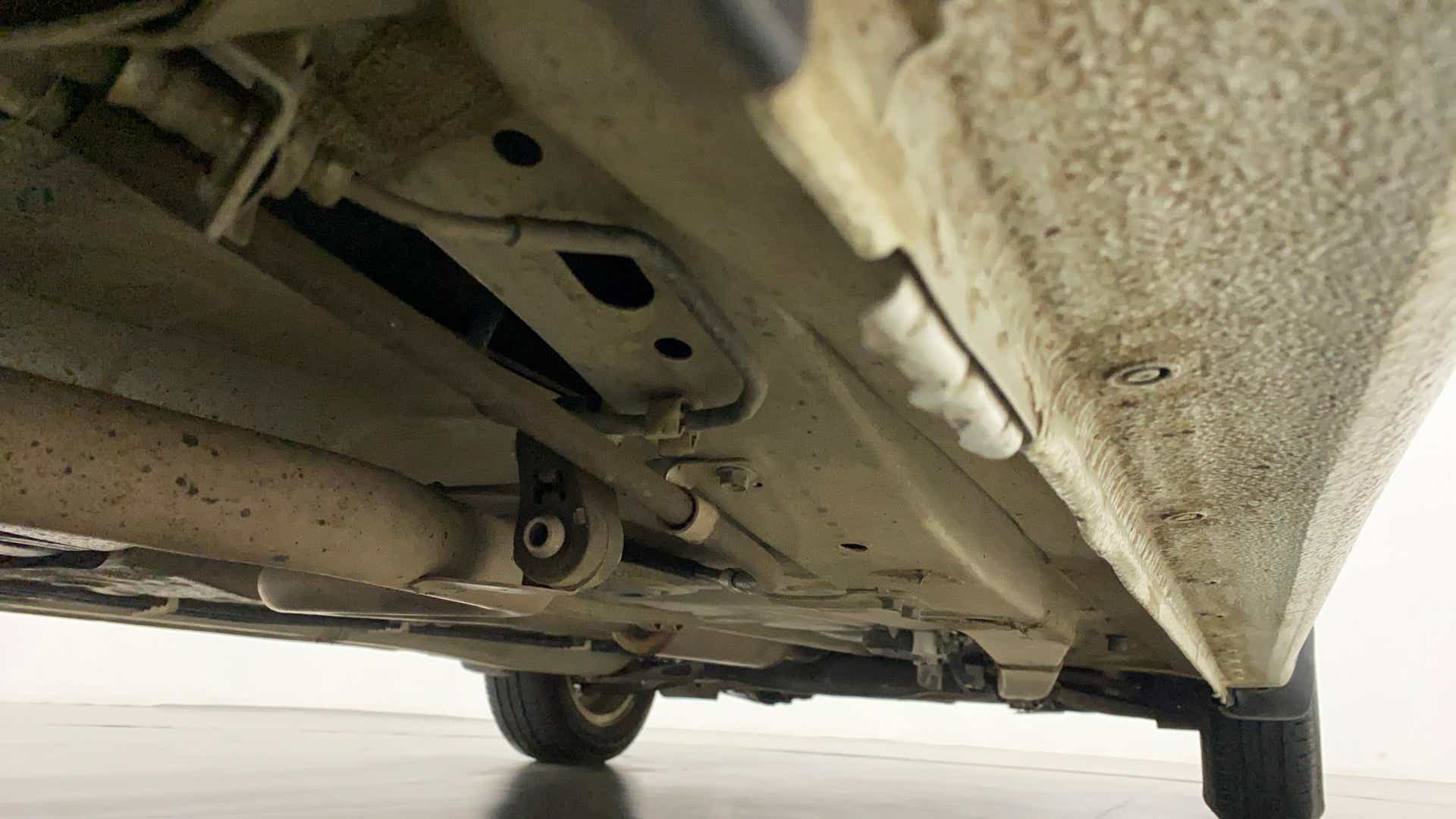 Undercarriage view of a Maruti Suzuki Ertiga