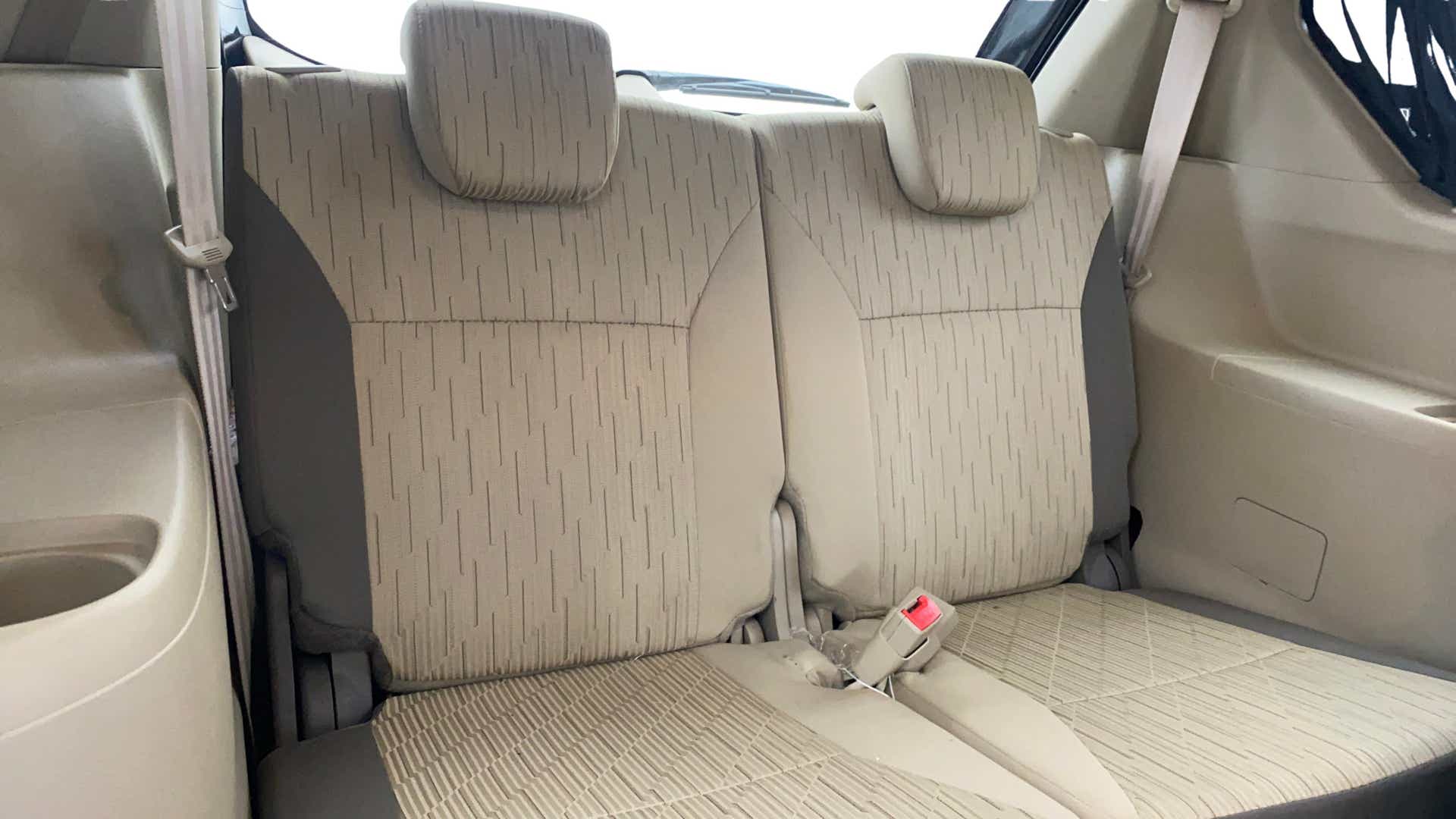 Rear seat view of a Maruti Suzuki Ertiga