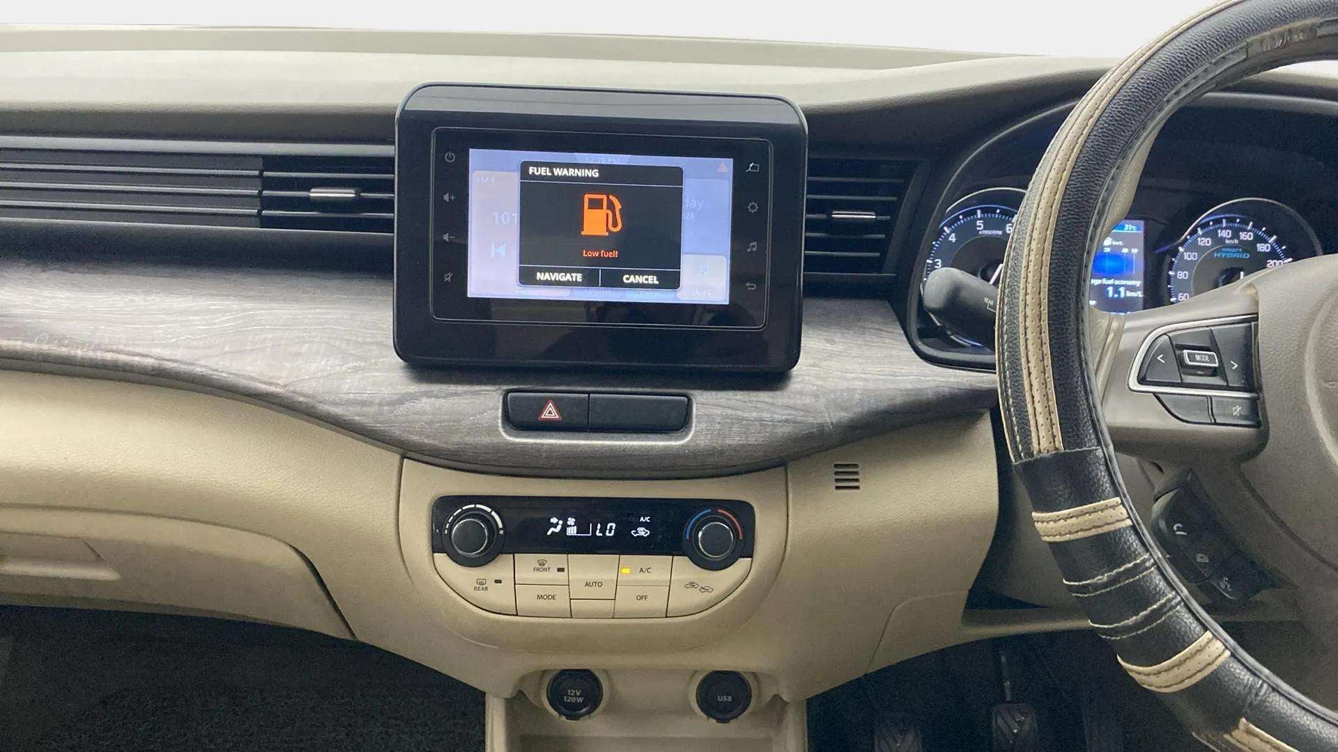 Interior dashboard of a Maruti Suzuki Ertiga