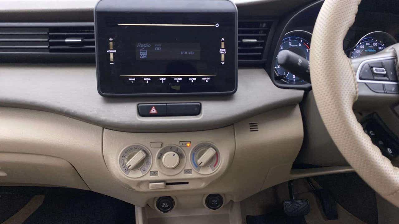 Dashboard and center console of a Maruti Suzuki Ertiga