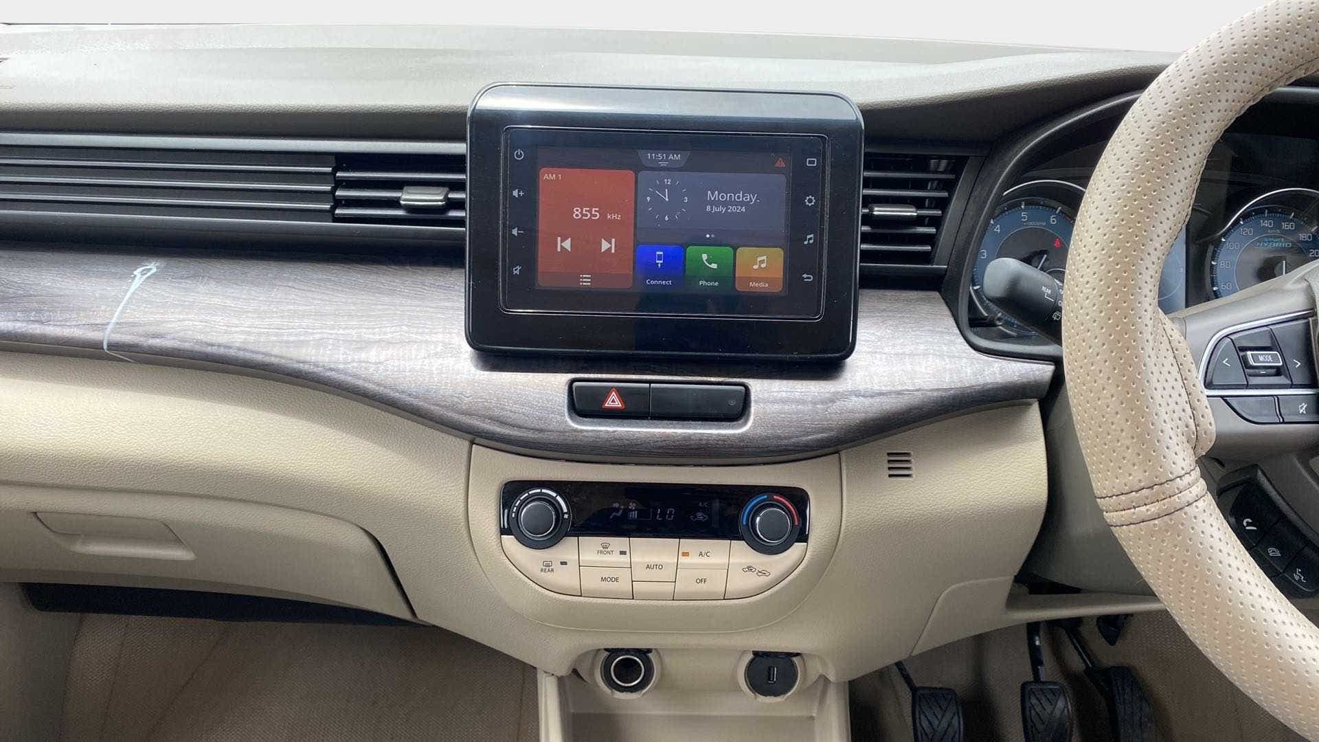 Interior dashboard of a Maruti Suzuki Ertiga