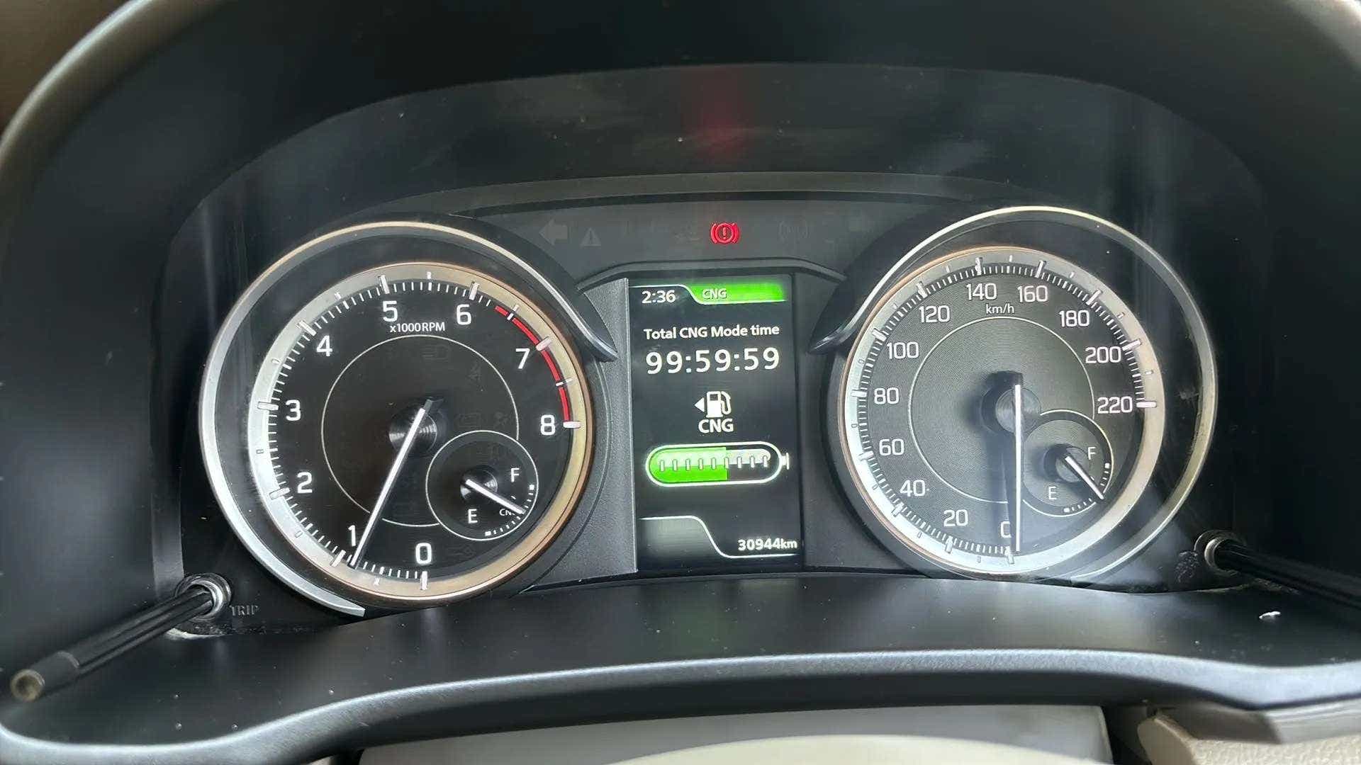Instrument cluster of a Maruti Suzuki Ertiga
