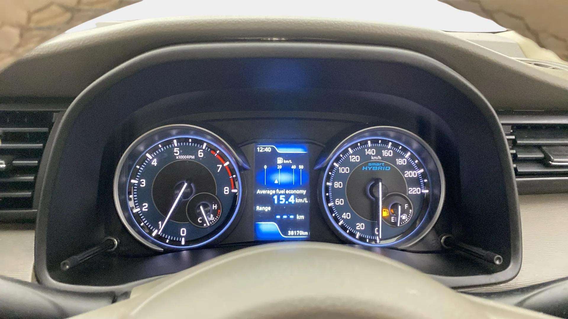 Instrument cluster of a Maruti Suzuki Ertiga