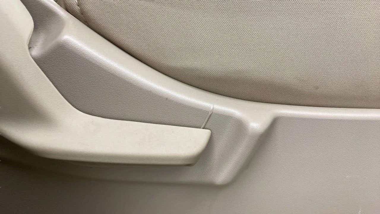 Close-up of seat adjustment lever of a Maruti Suzuki Ertiga