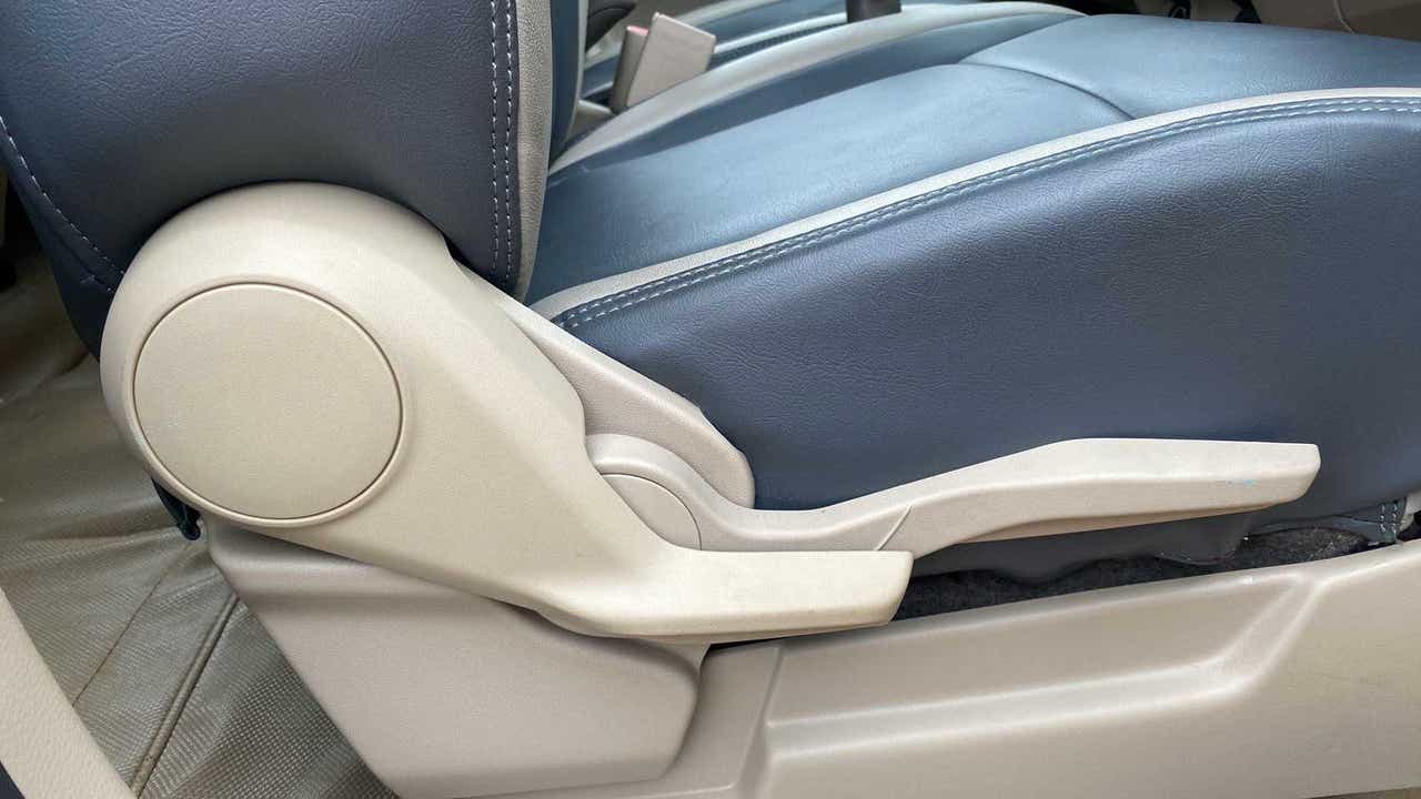Front seat adjustment lever of a Maruti Suzuki Ertiga