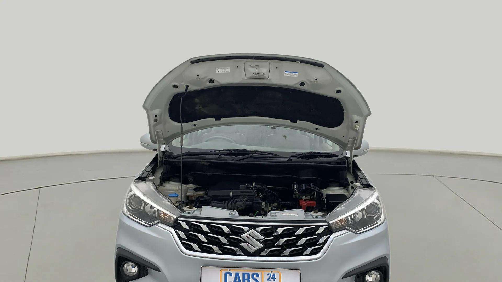 Engine bay view of a Maruti Suzuki Ertiga