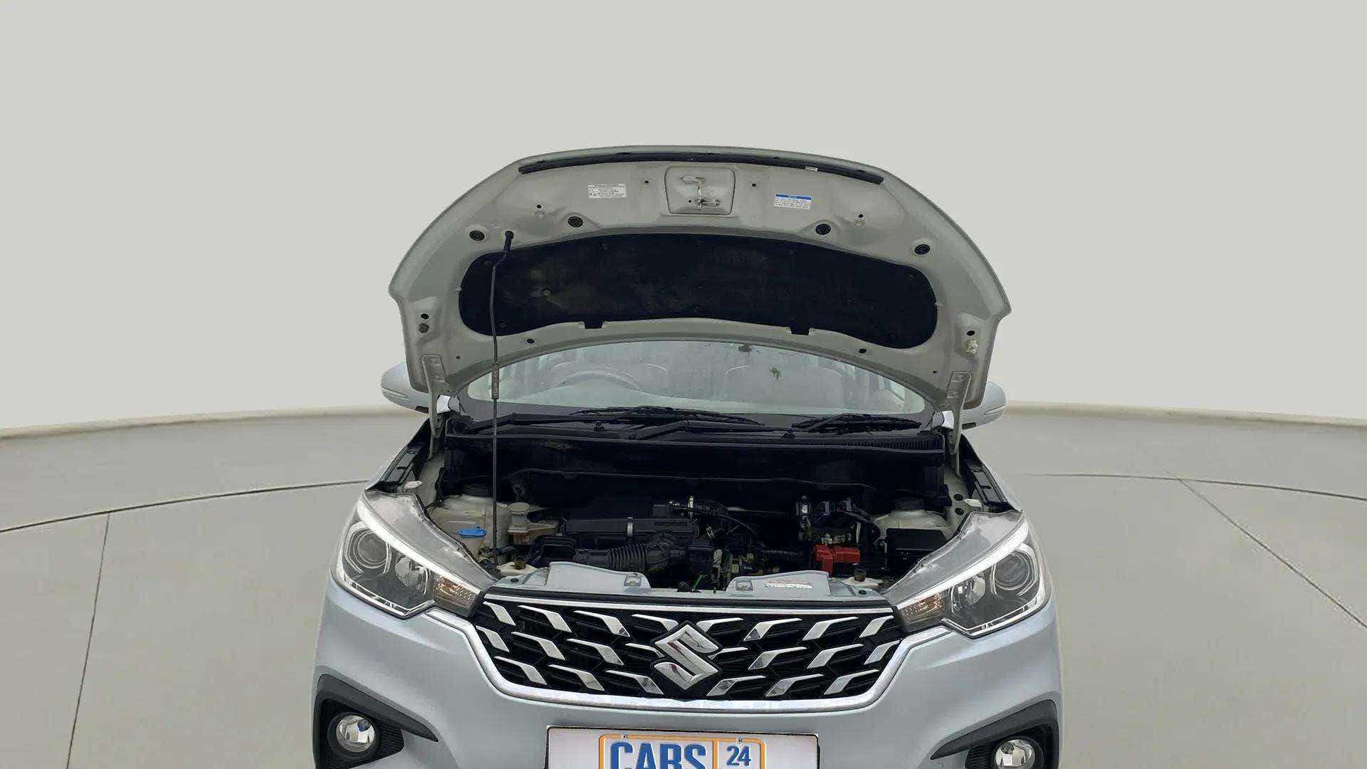 Engine bay view of a Maruti Suzuki Ertiga