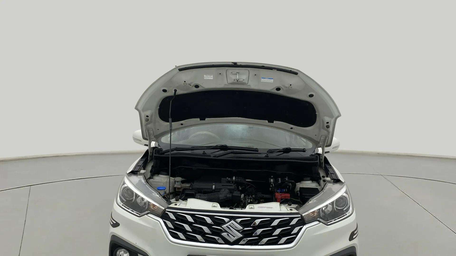Engine bay view of a Maruti Suzuki Ertiga