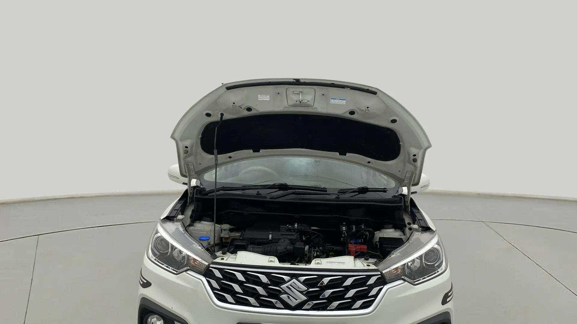 Engine bay view of a Maruti Suzuki Ertiga