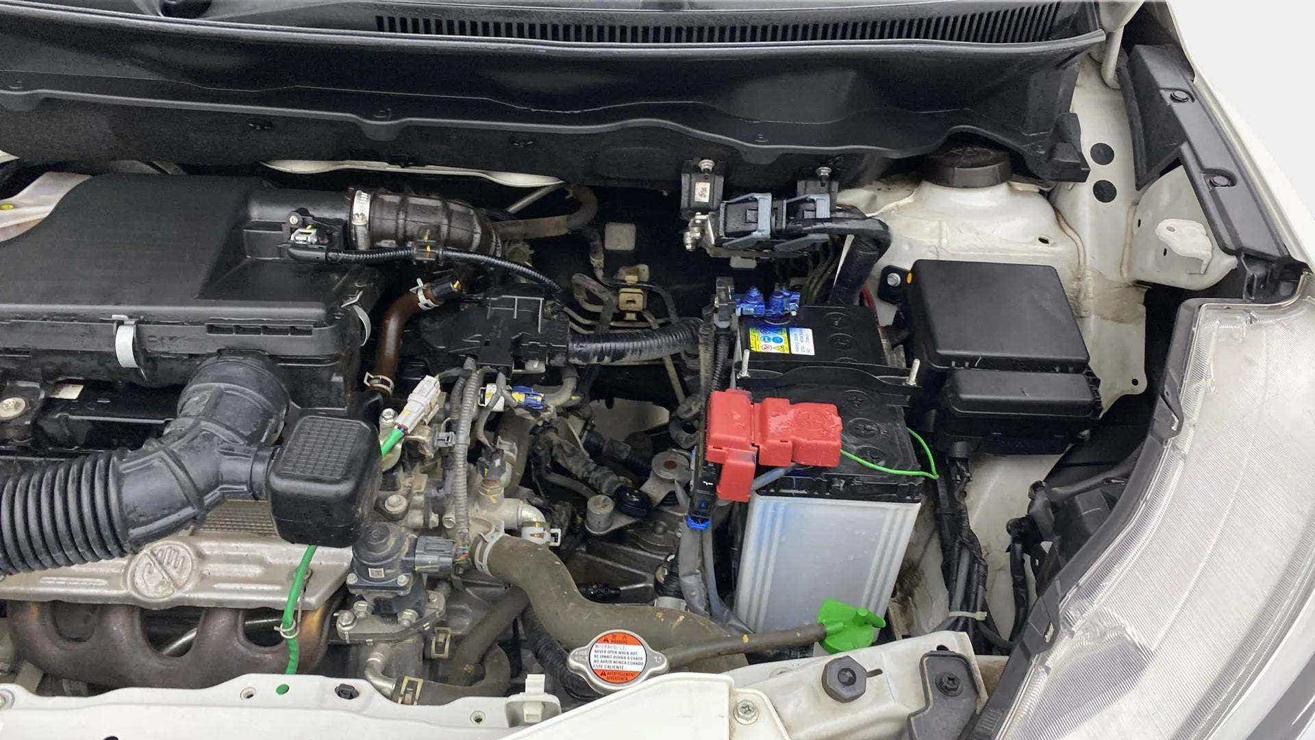 Engine bay view of a Maruti Suzuki Ertiga