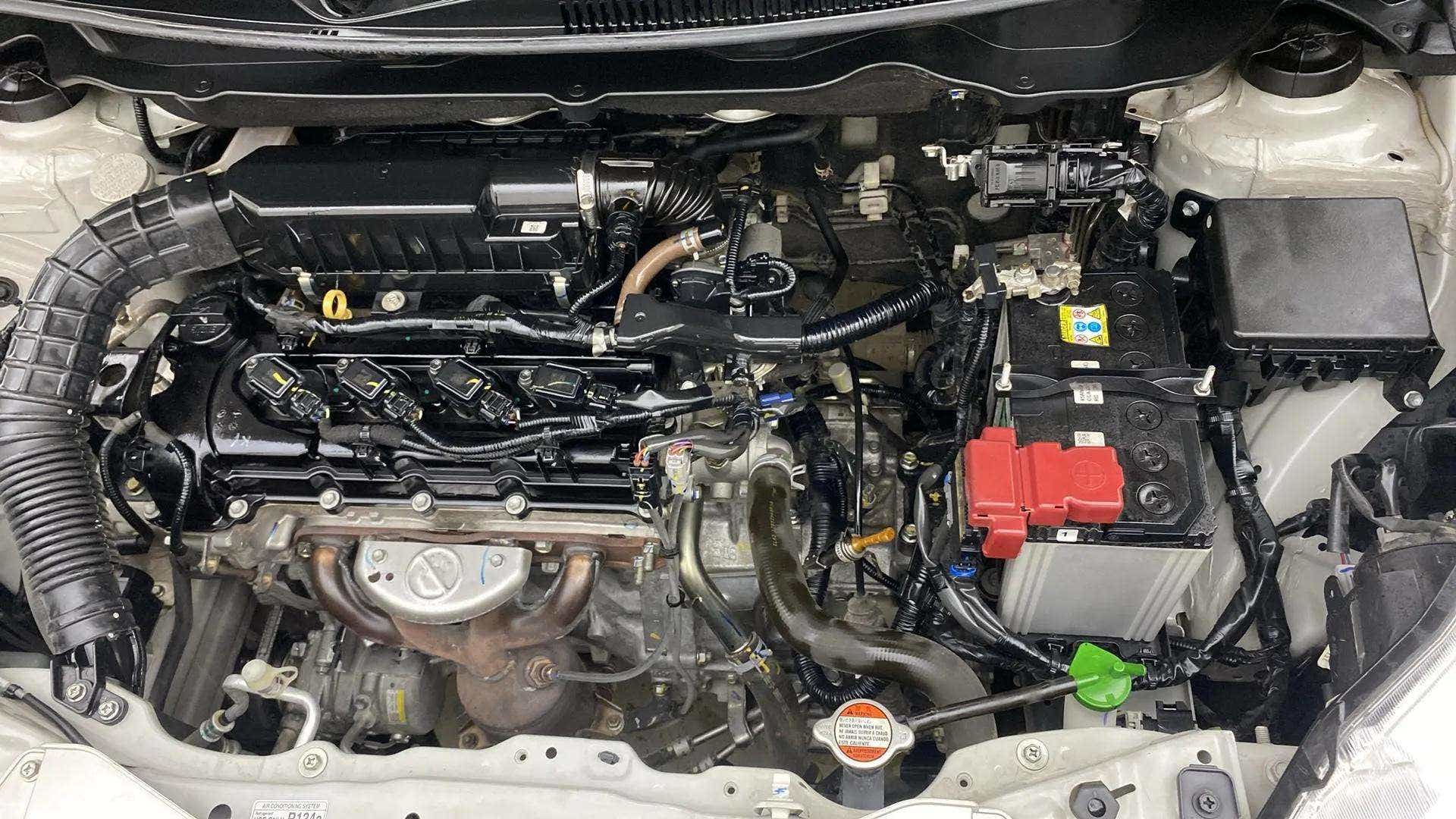 Engine bay of a Maruti Suzuki Ertiga