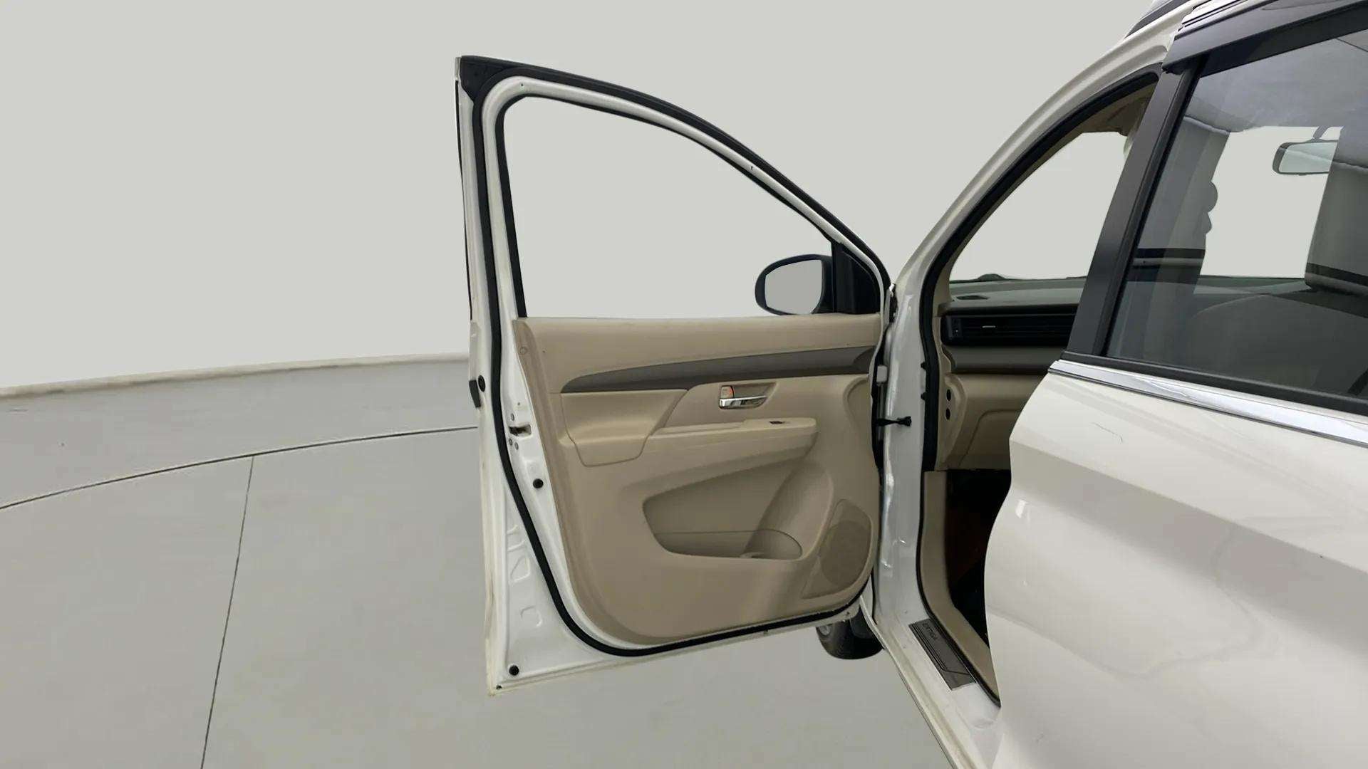 Front door open view of a Maruti Suzuki Ertiga