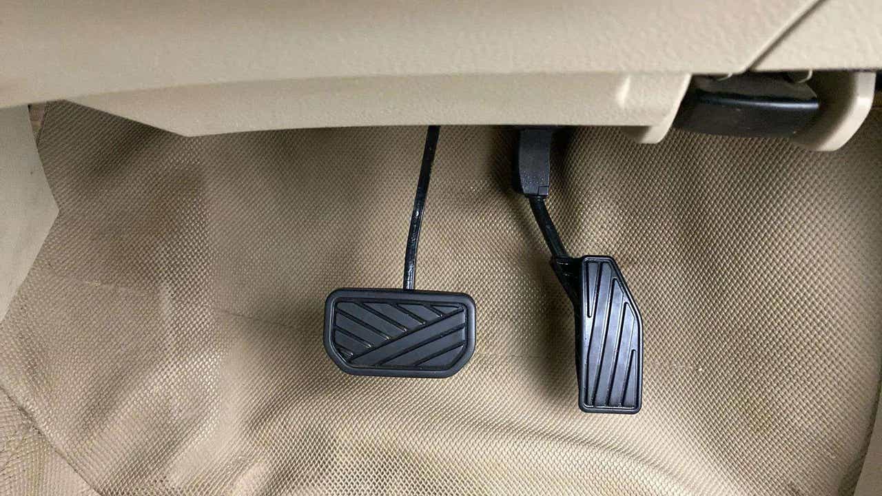 Footwell pedals of a Maruti Suzuki Ertiga