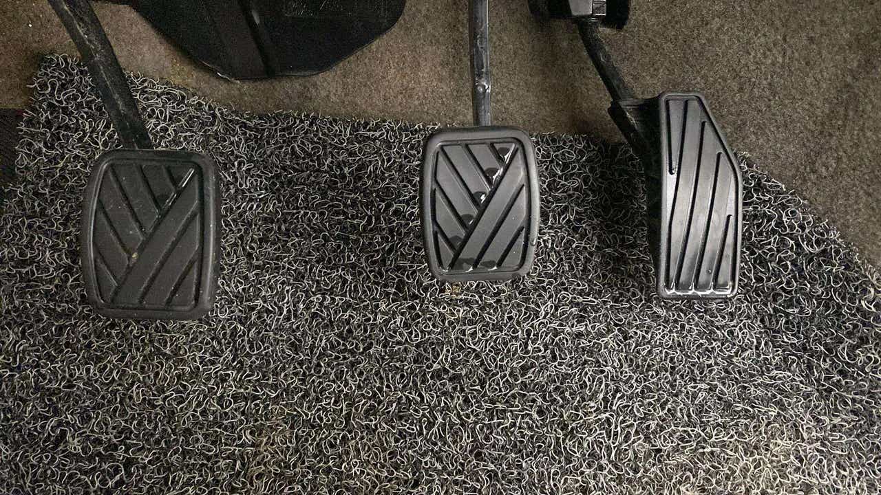 Foot pedals of a Maruti Suzuki Ertiga