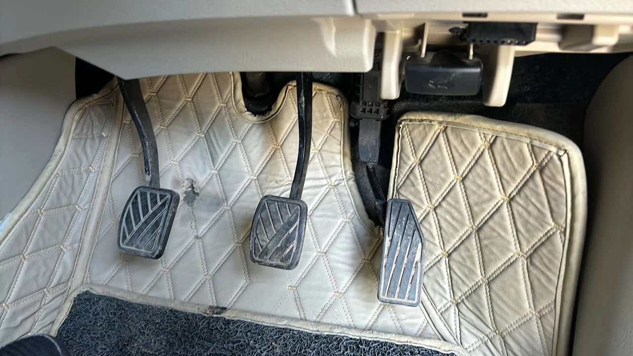 Foot pedals area of a Maruti Suzuki Ertiga