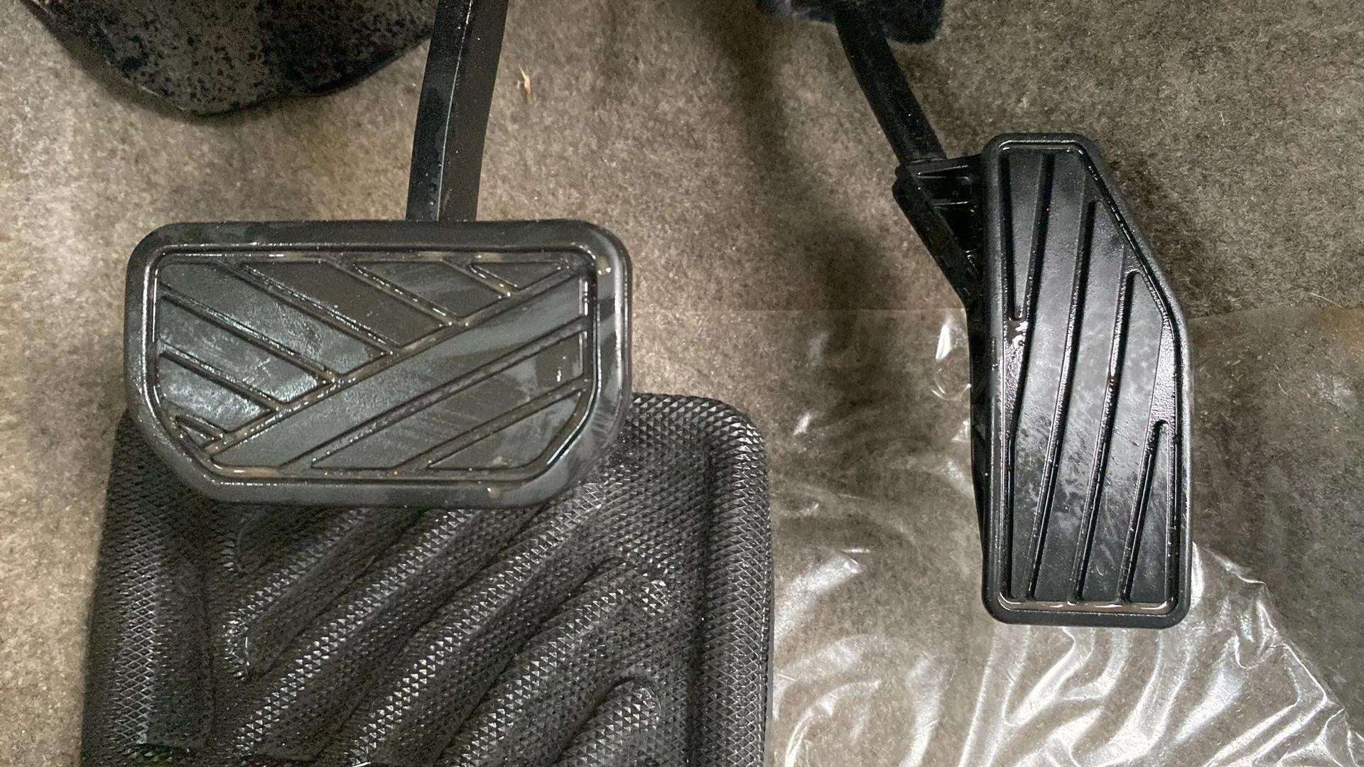Close-up of pedals of a Maruti Suzuki Ertiga