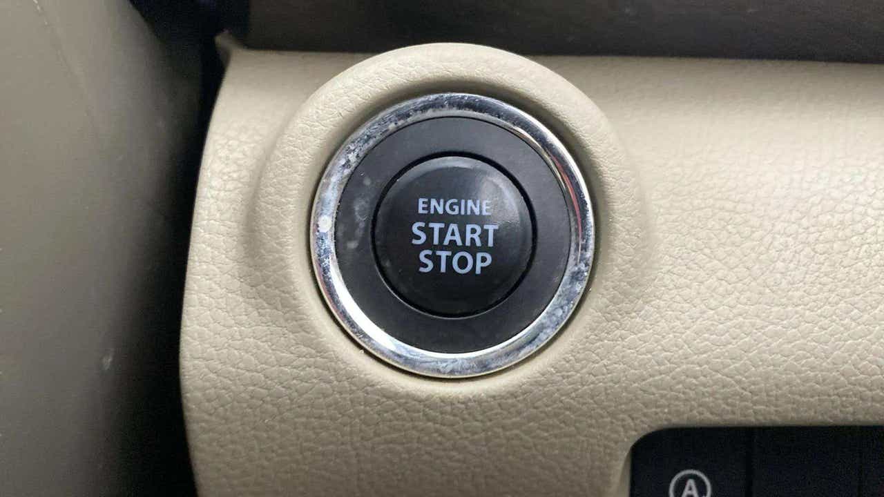 Engine start stop button of a Maruti Suzuki Ertiga