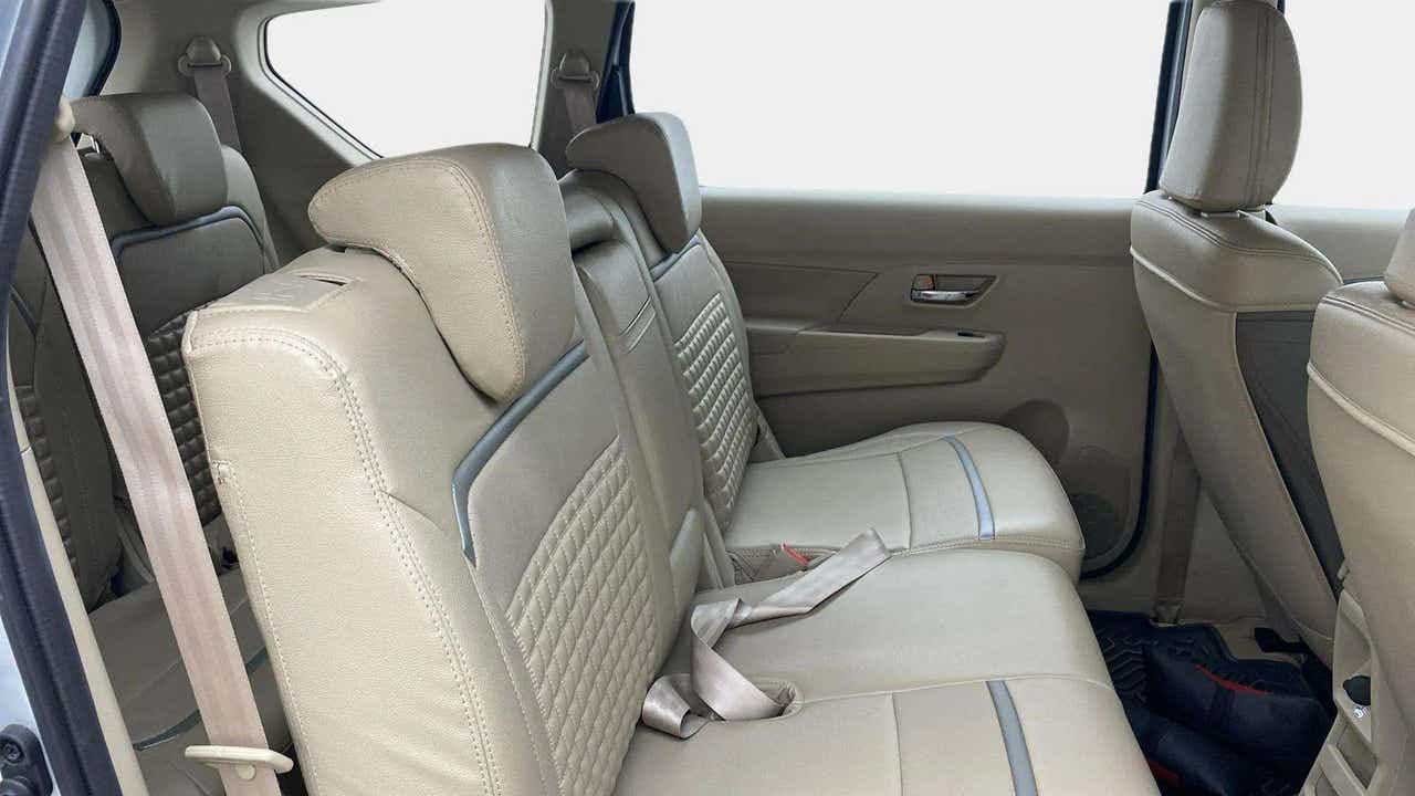 Rear seat interior of a Maruti Suzuki Ertiga