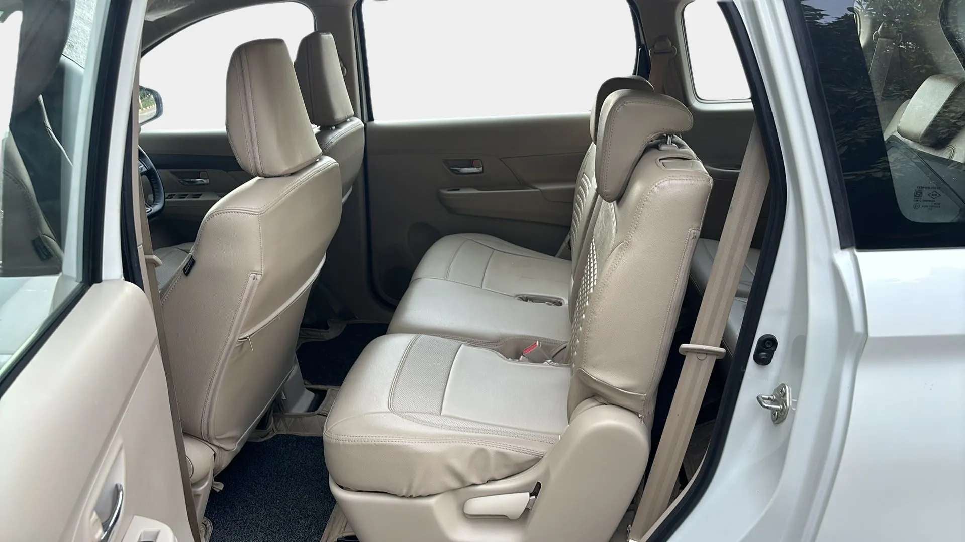 Rear seat view of a Maruti Suzuki Ertiga