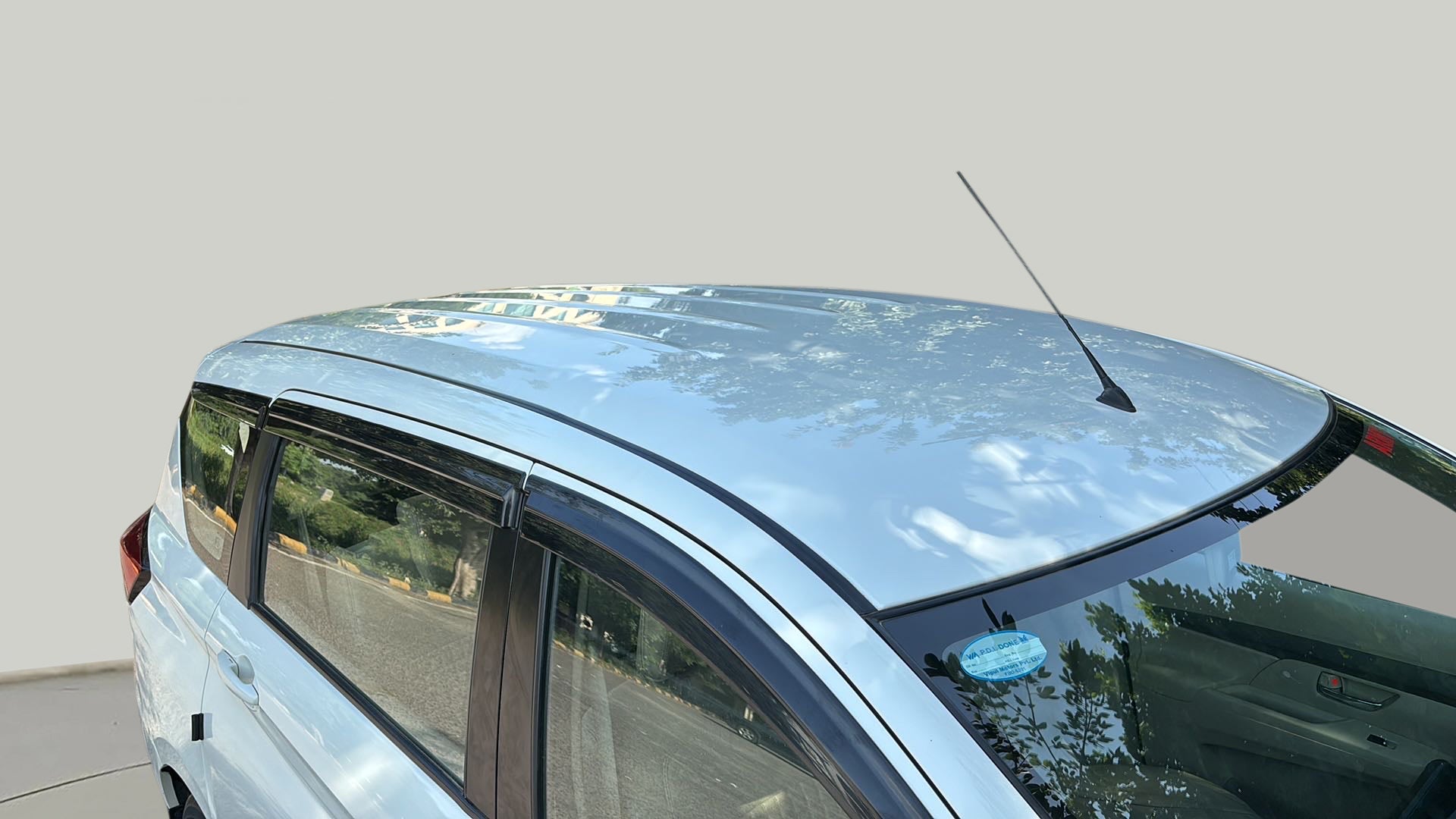 Roof and rear window view of a Maruti Suzuki Ertiga