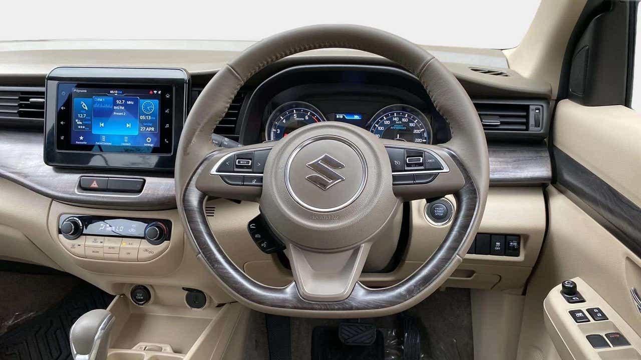 Interior dashboard view of a Maruti Suzuki Ertiga